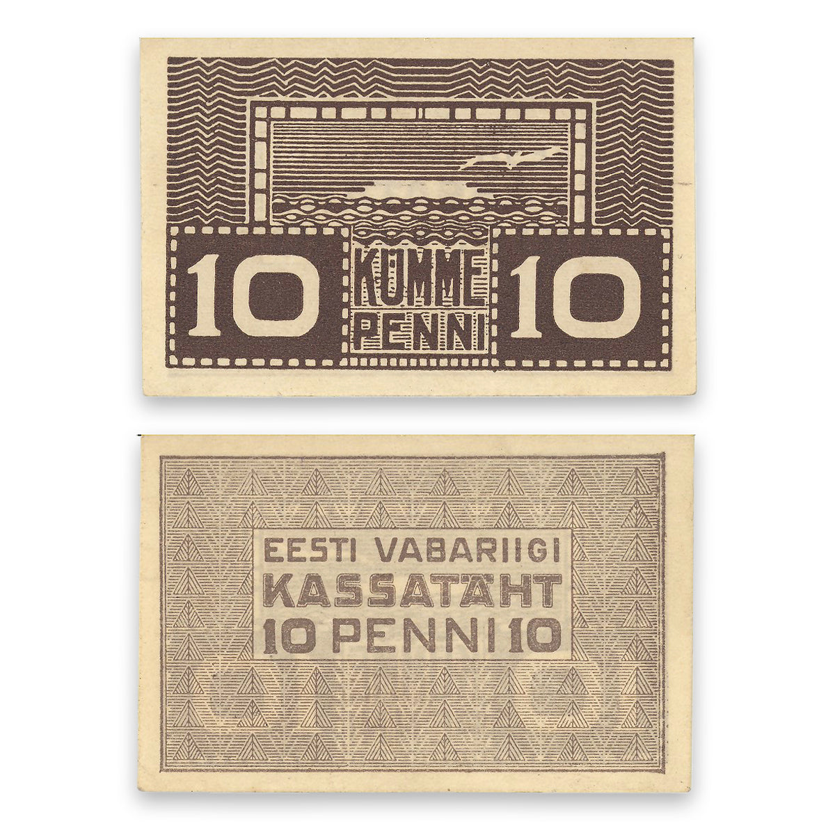 Estonia - Eesti Vabariigi Kassatäht 1919 10 Penni P# 40b UNC-60