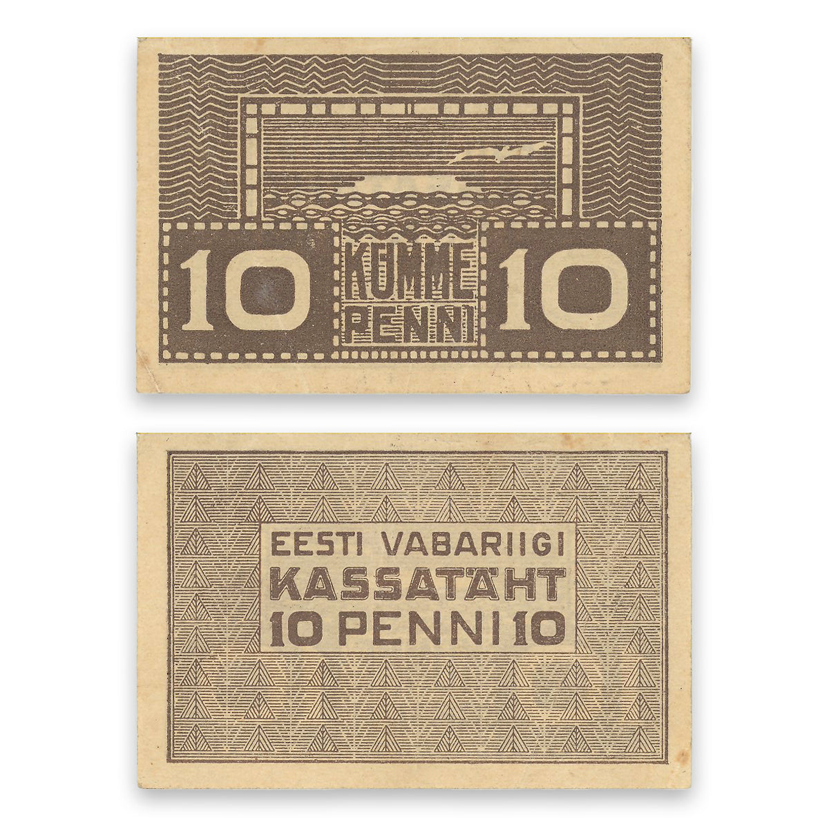 Estonia - Eesti Vabariigi Kassatäht 1919 10 Penni P# 40b EF-40