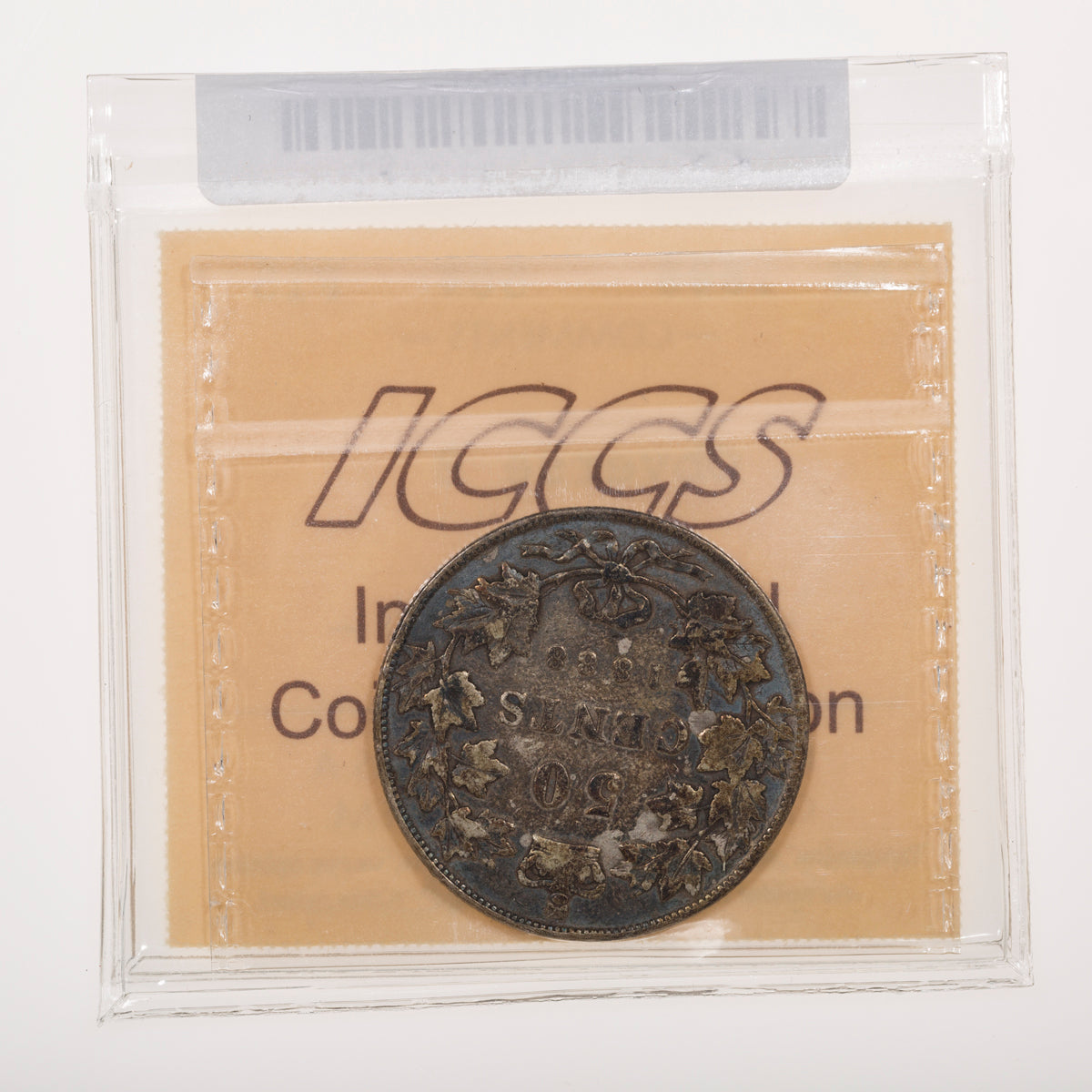 50 Cent 1888 Obverse 3 ICCS F-15