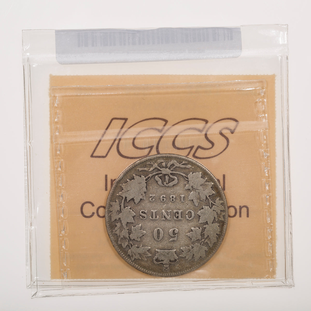 50 Cent 1892 Obverse 4 ICCS G-6