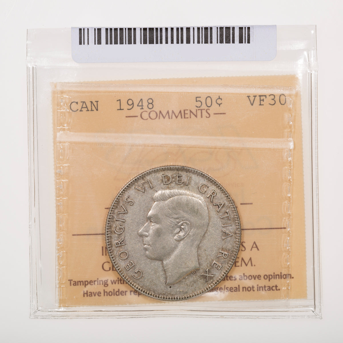 50 Cent 1948 ICCS VF-30