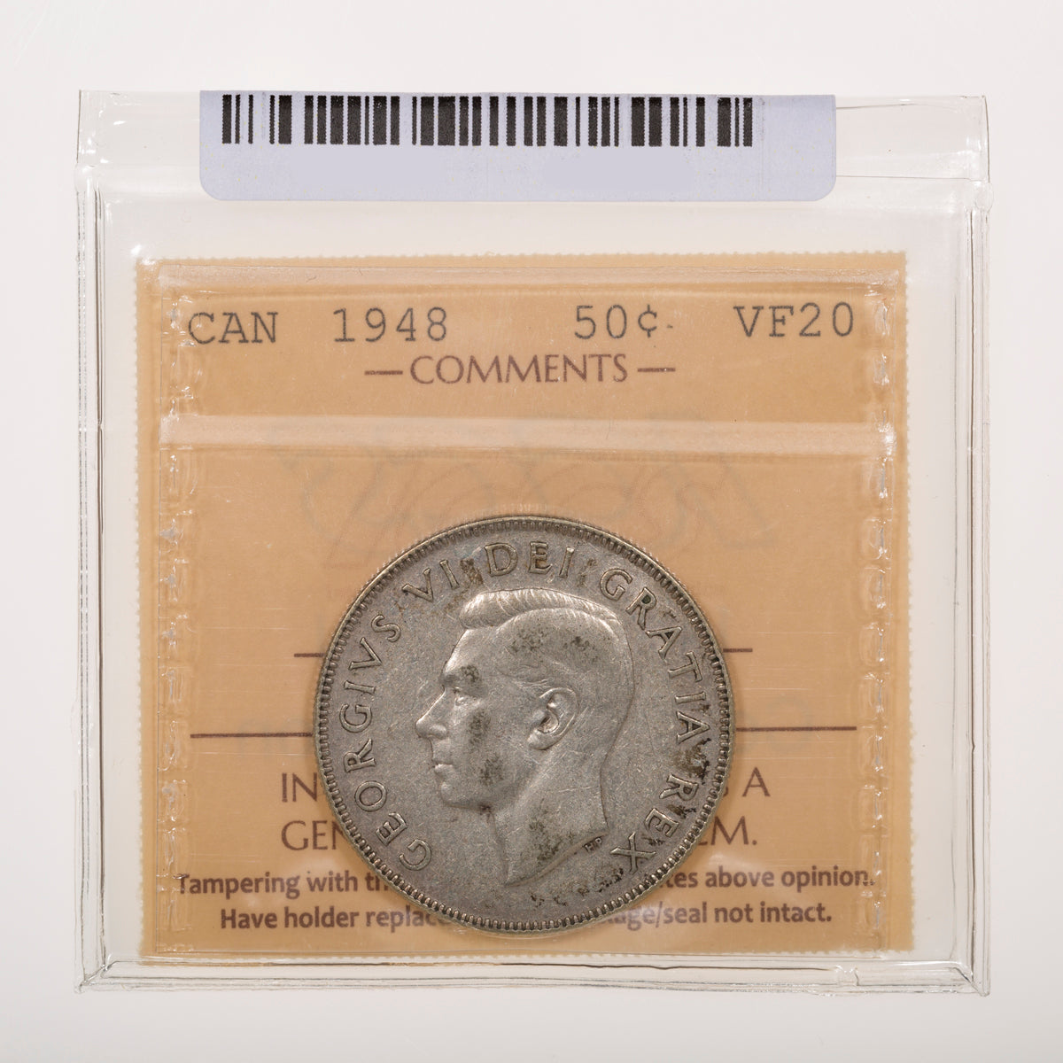 50 Cent 1948 ICCS VF-20