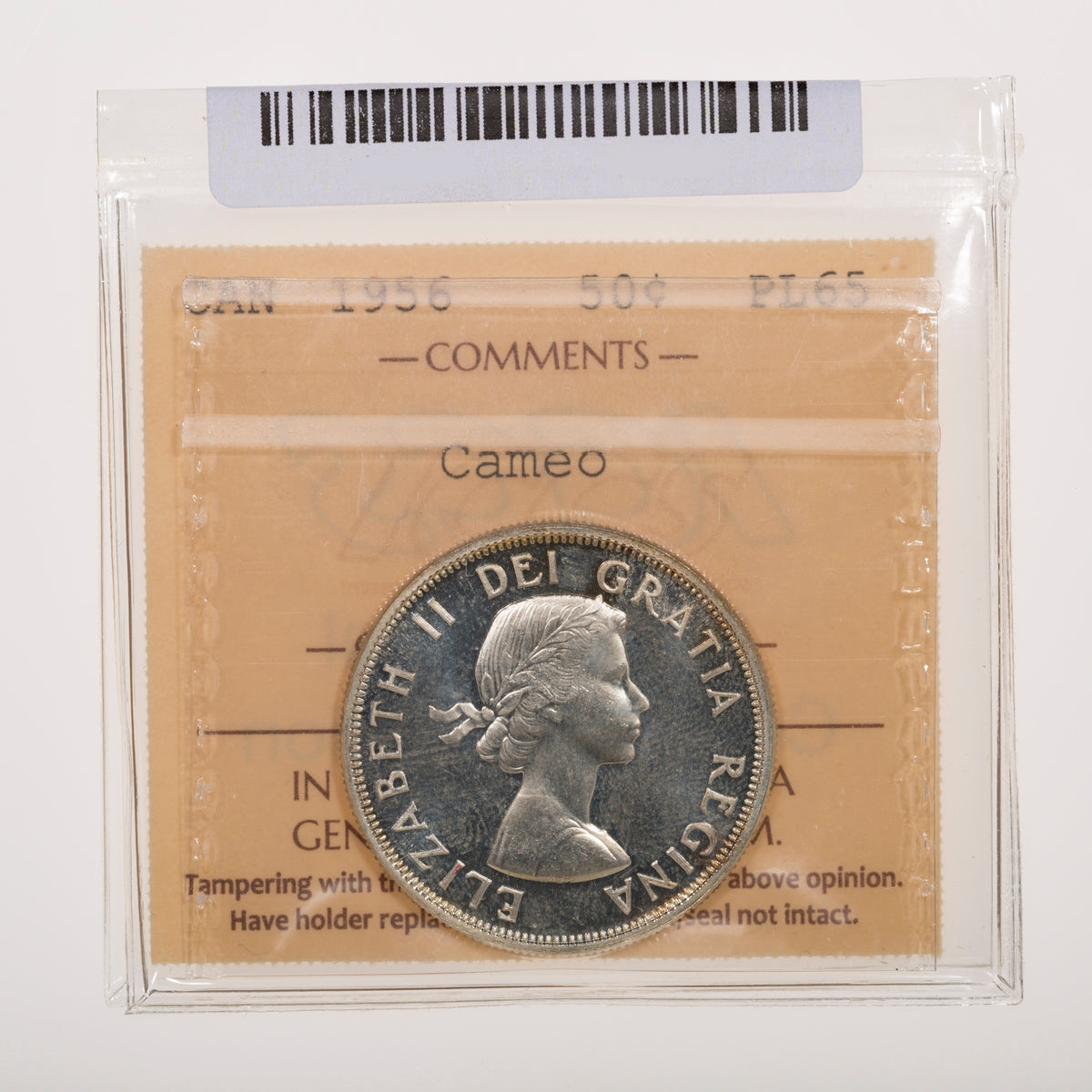 50 Cent 1956 ICCS PL-65 Cameo