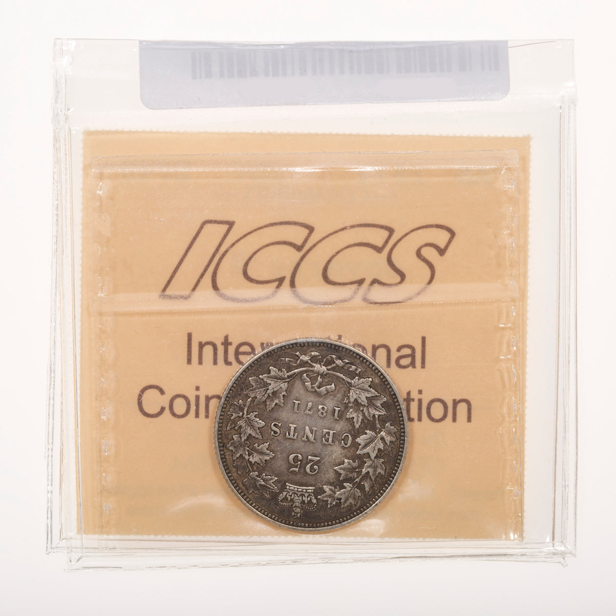 25 Cent 1871 Obverse 2 ICCS EF-40