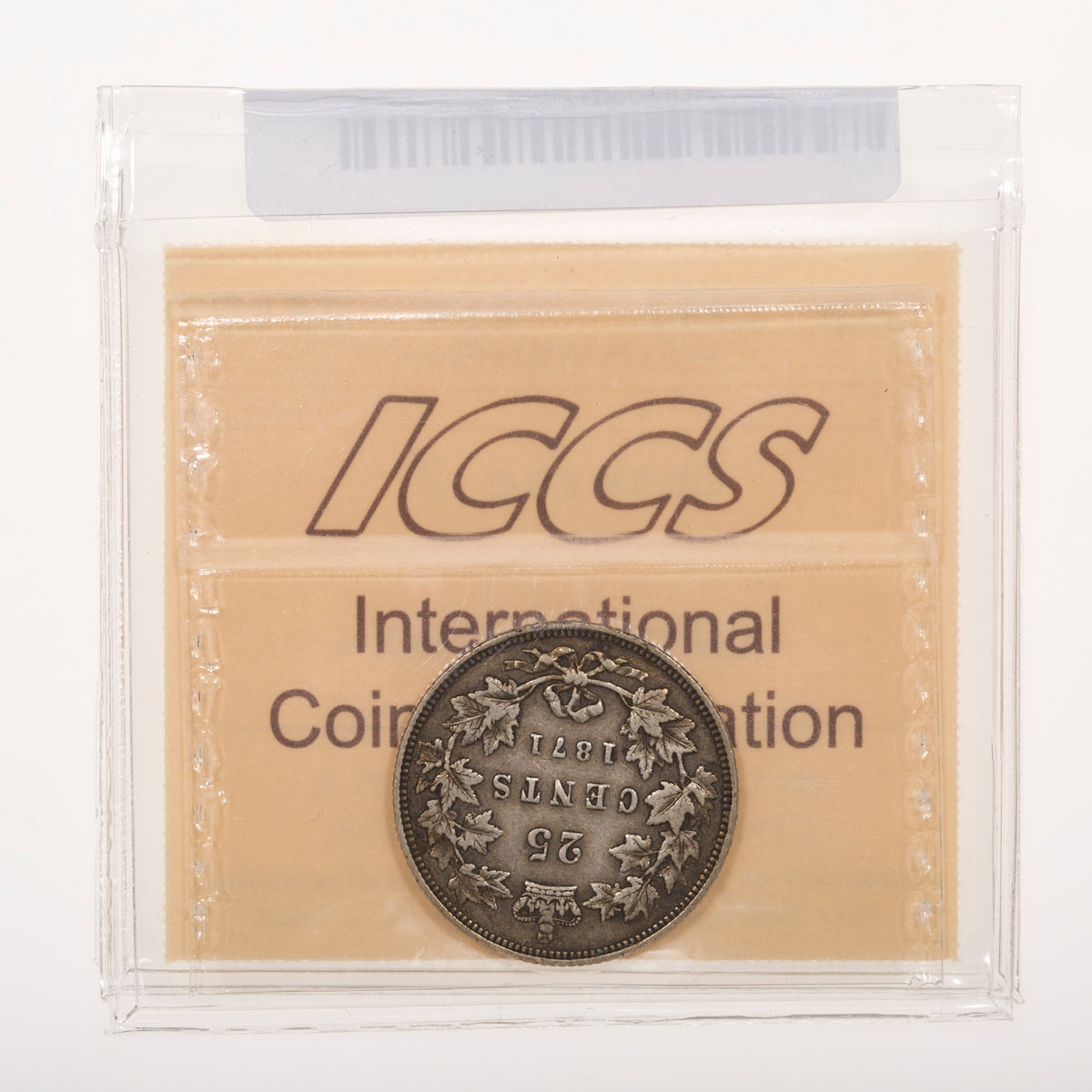 25 Cent 1871 Obverse 2 ICCS EF-40