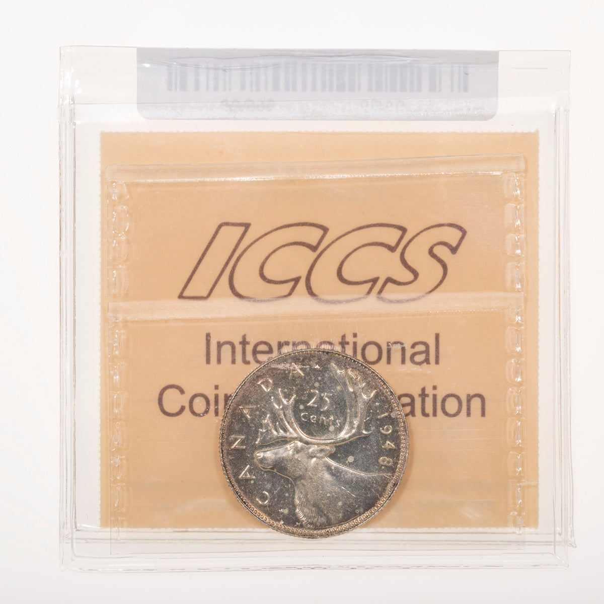 25 Cent 1948 ICCS AU-50