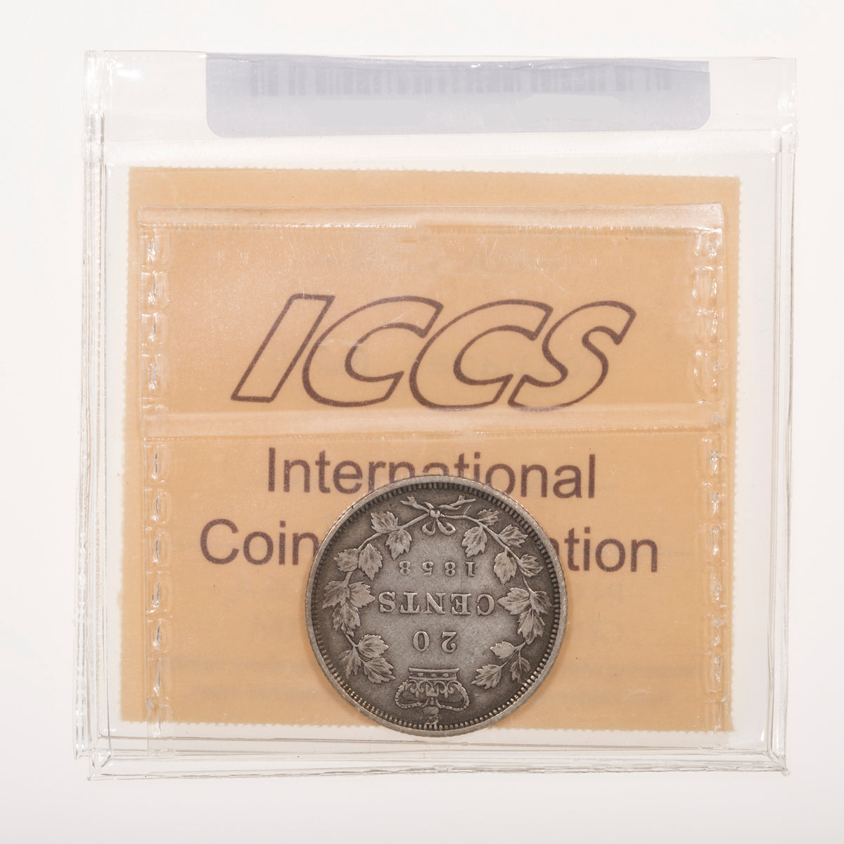 20 Cent 1858 Coinage, Re-engraved 5 ICCS VF-20