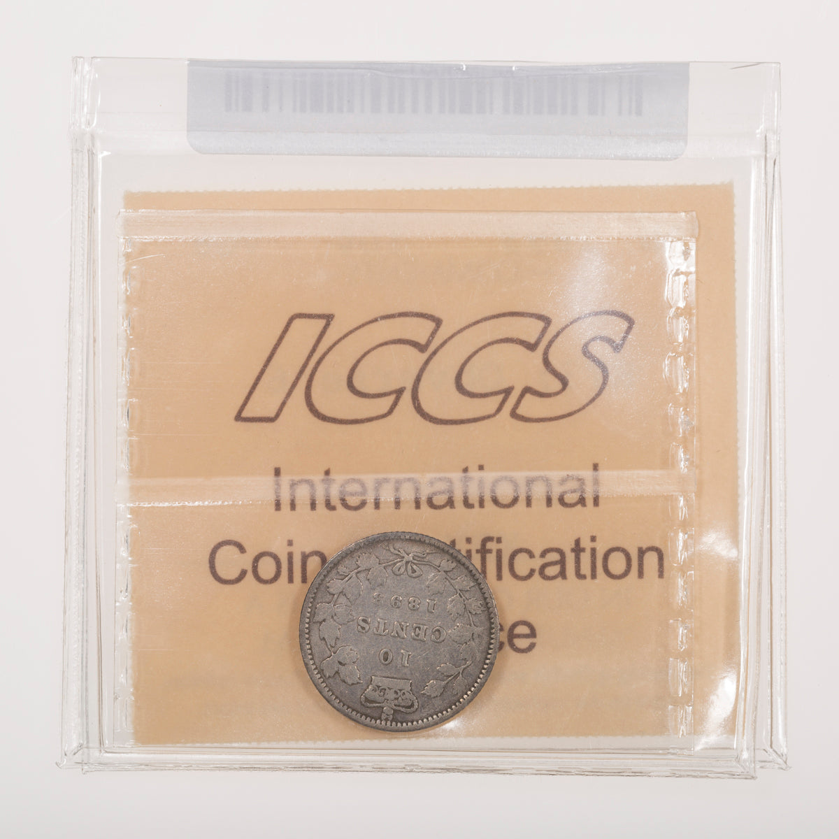 10 Cent 1893 Round Top 3; Obverse 6 ICCS VG-8
