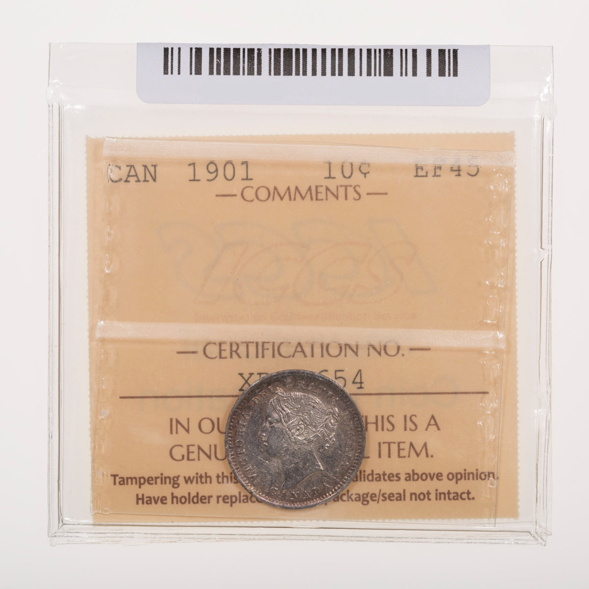 10 Cent 1901 ICCS EF-45