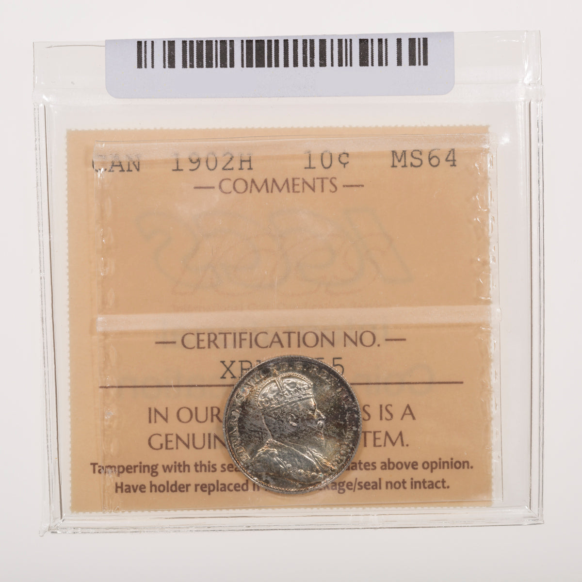 10 Cent 1902H ICCS MS-64