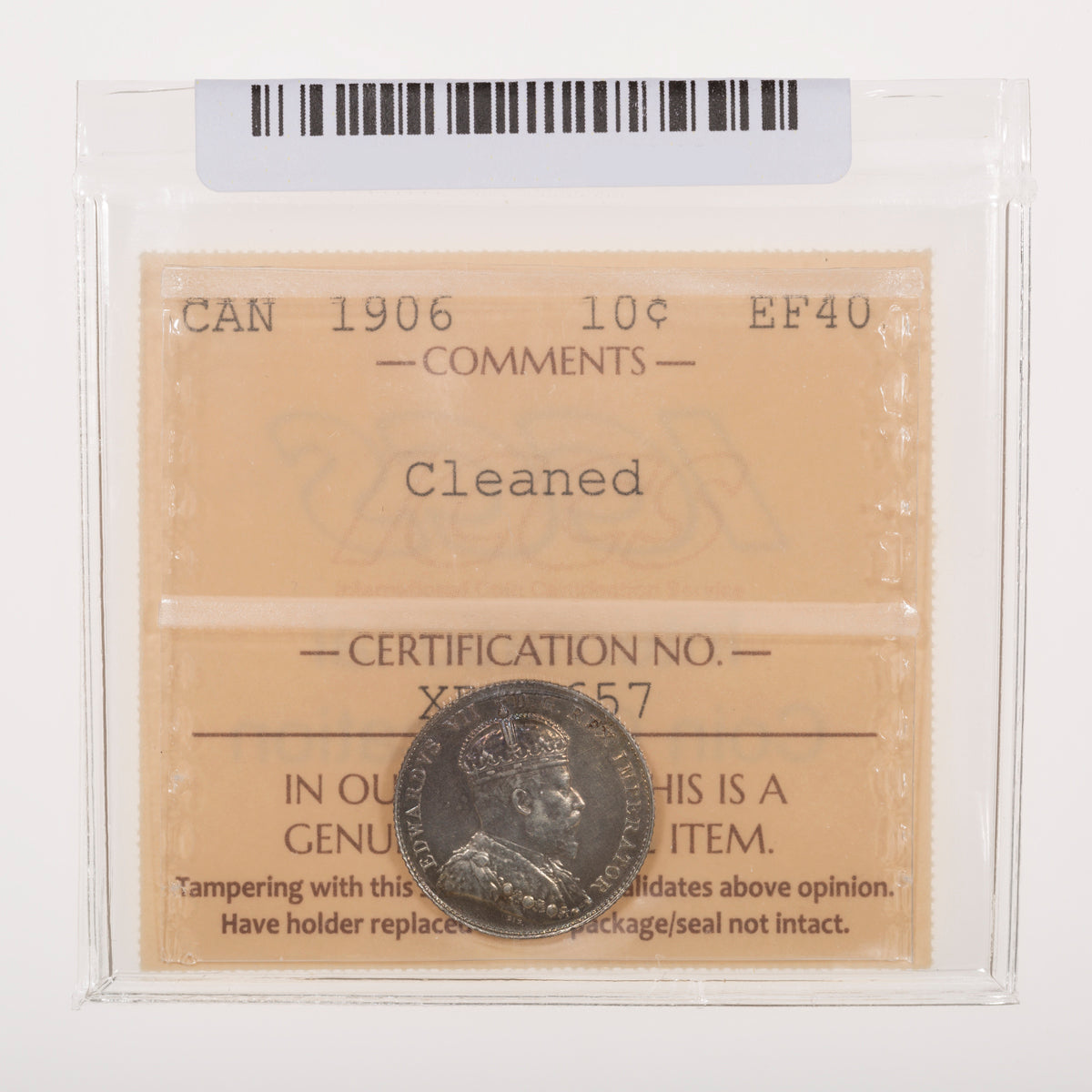 10 Cent 1906 ICCS EF-40