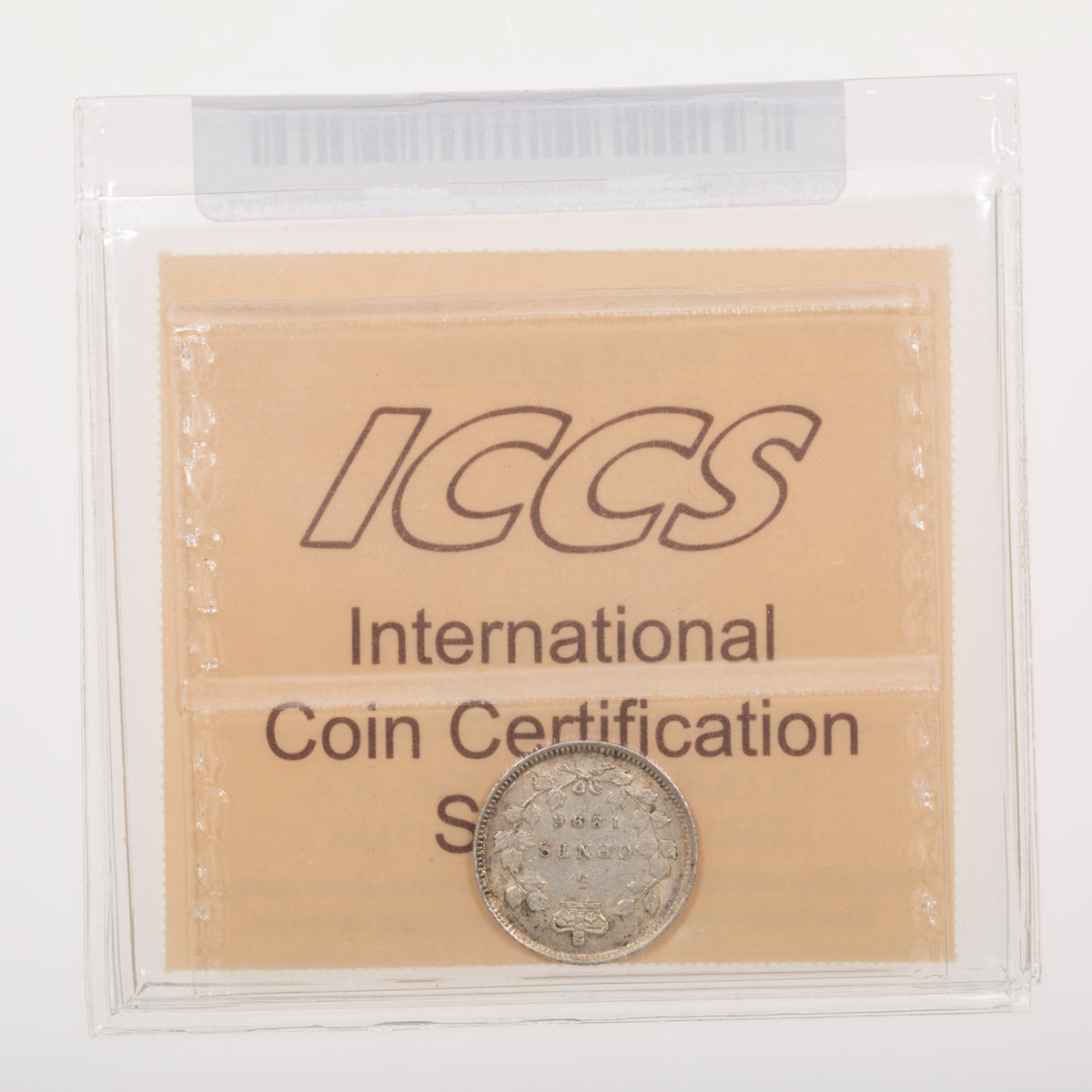 5 Cent 1896 ICCS AU-55