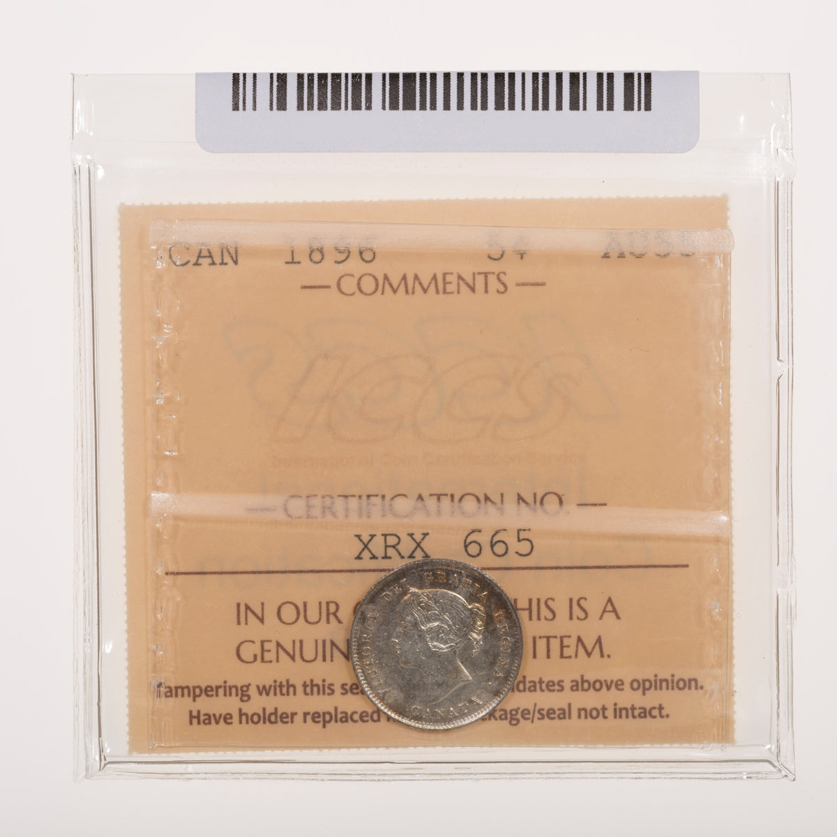 5 Cent 1896 ICCS AU-55
