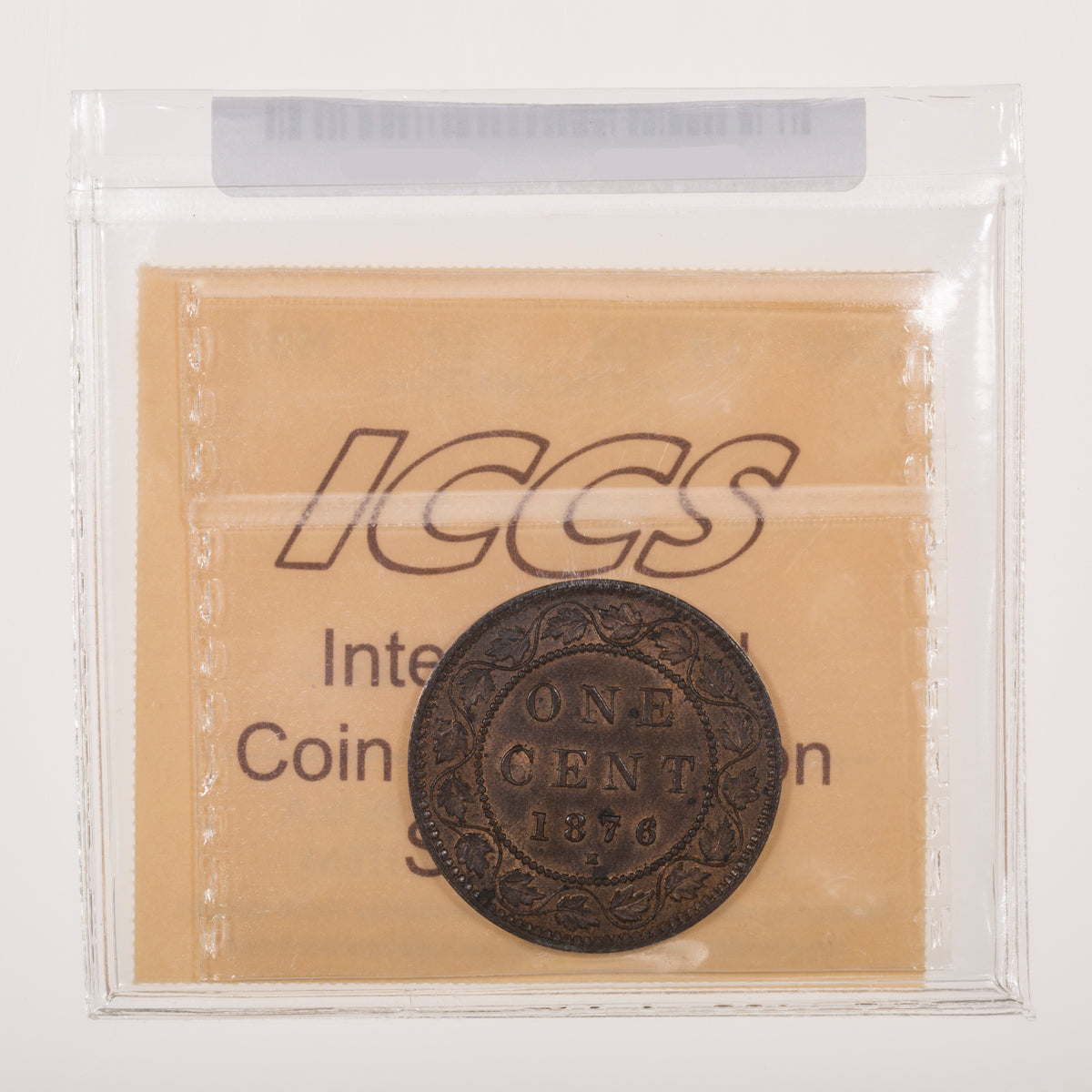 1 Cent 1876H 1/1 ICCS MS-62 Red & Brown