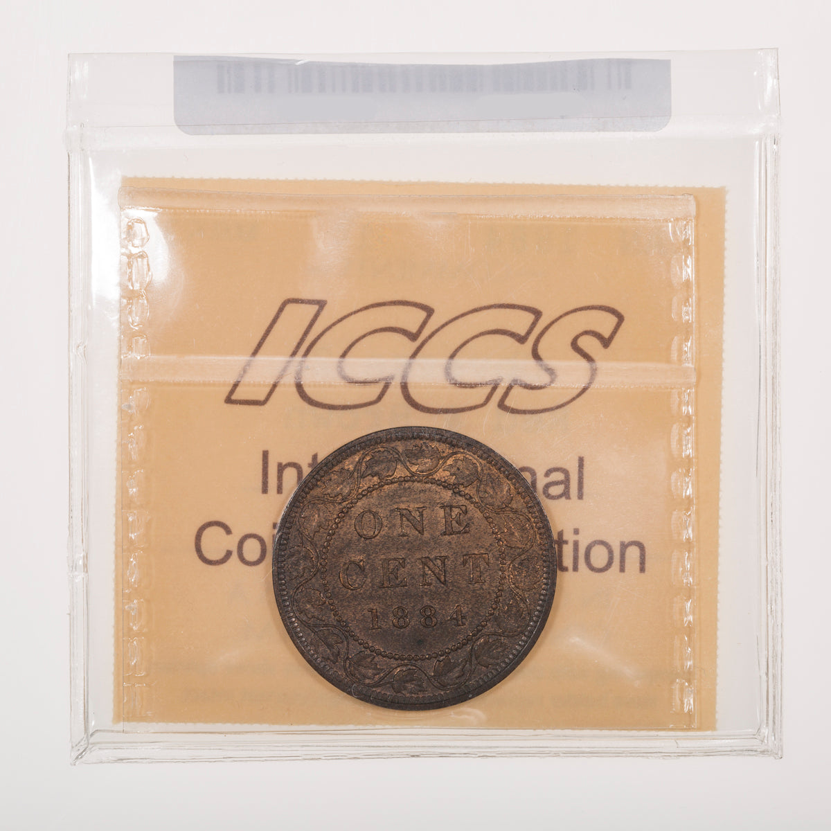 1 Cent 1884 Obverse 2 ICCS MS-63 Red & Brown