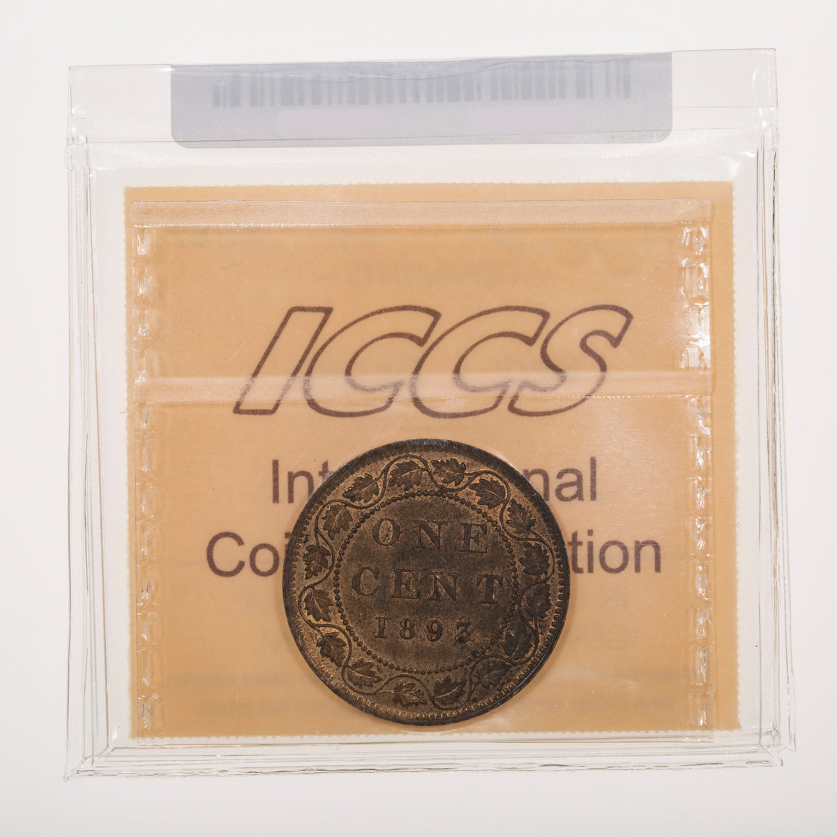 1 Cent 1893 ICCS MS-62 Red & Brown