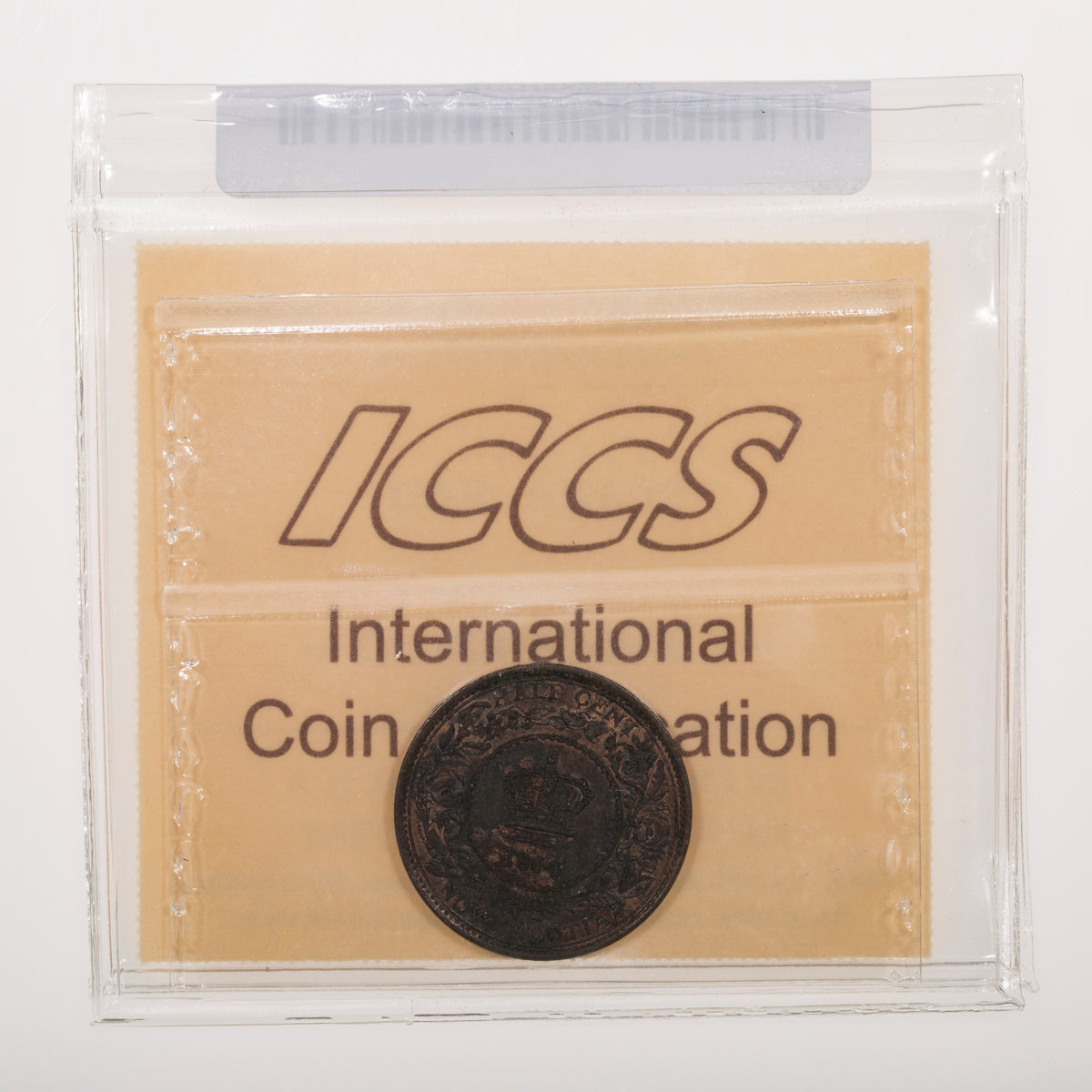 NS Half Cent 1864 ICCS MS-62 Trace Red
