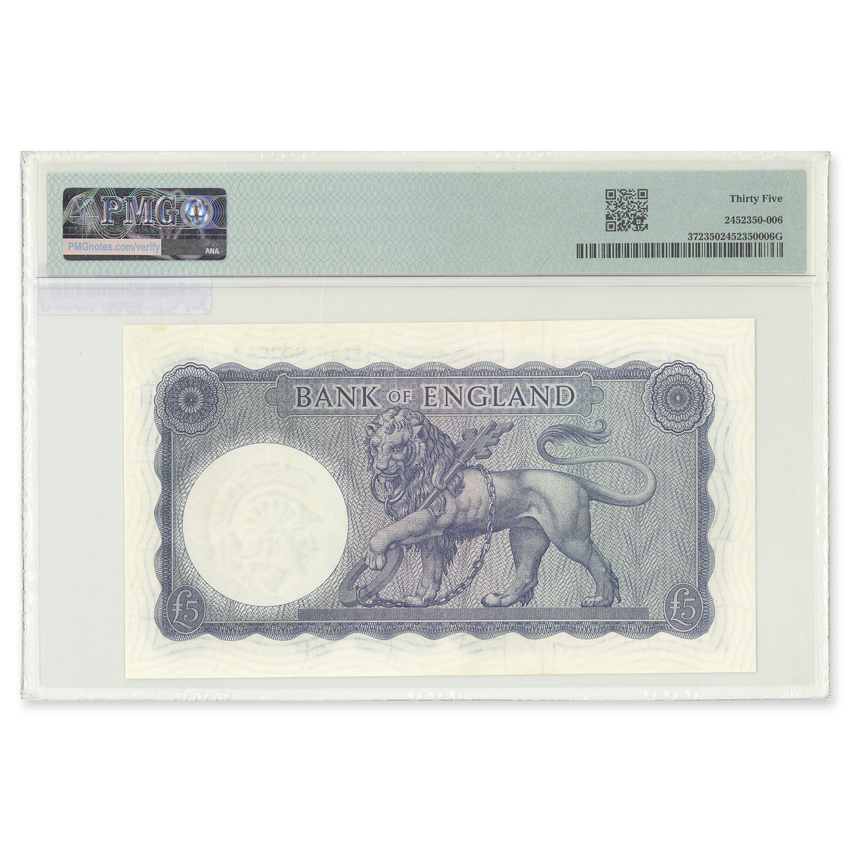 Great Britain 1961 5 Pounds P# 372 PMG VF-35