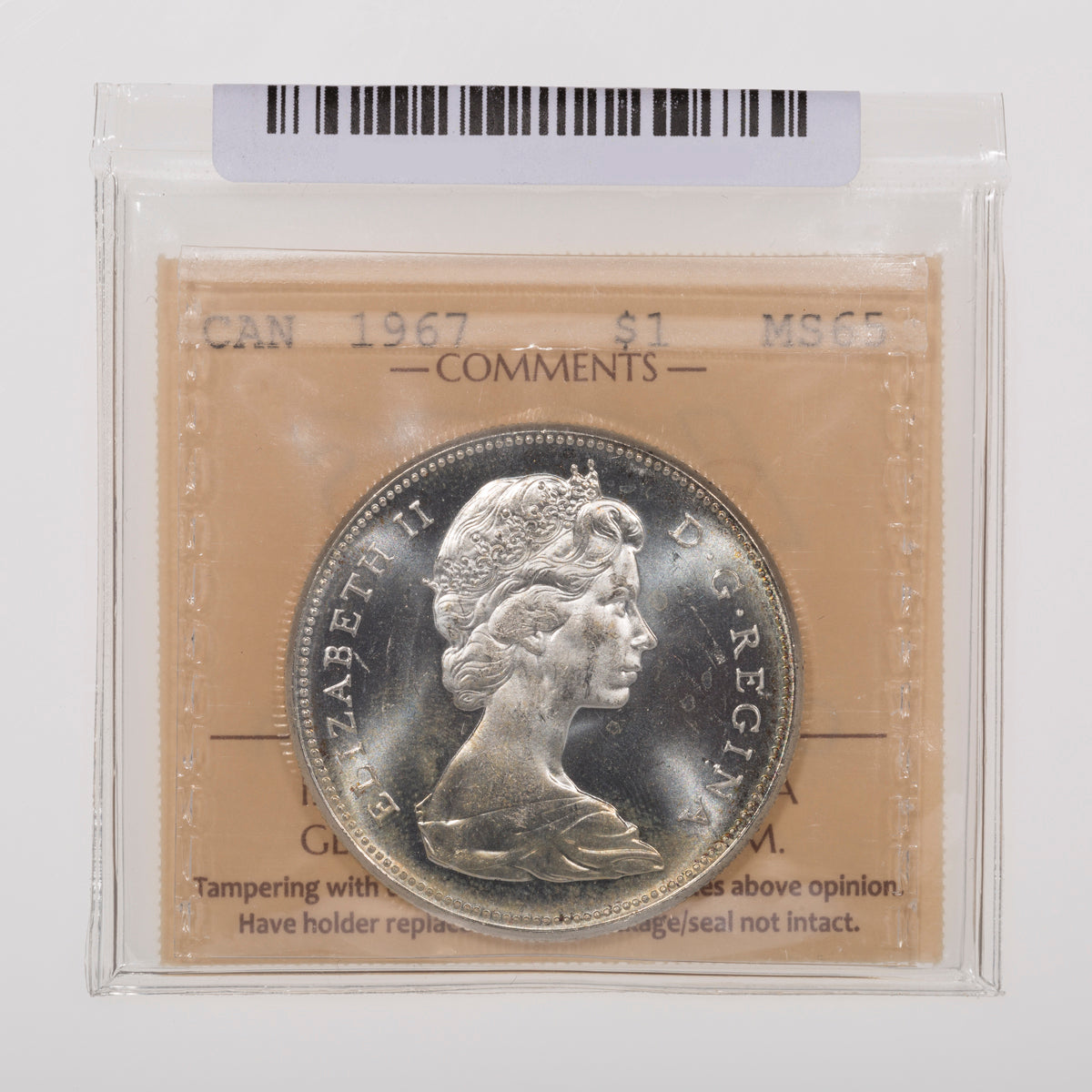 $1 1967 ICCS MS-65