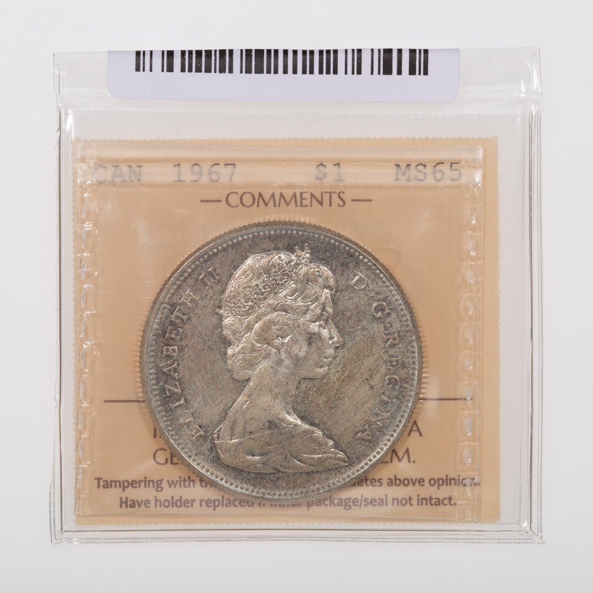 $1 1967 ICCS MS-65