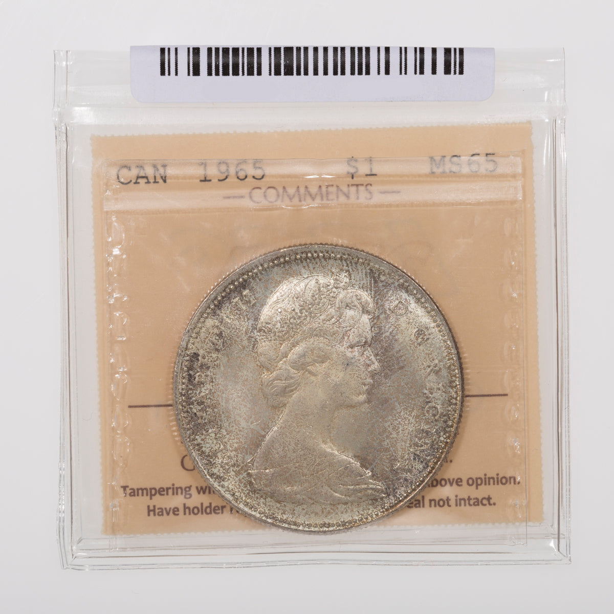 $1 1965 LB P5 ICCS MS-65