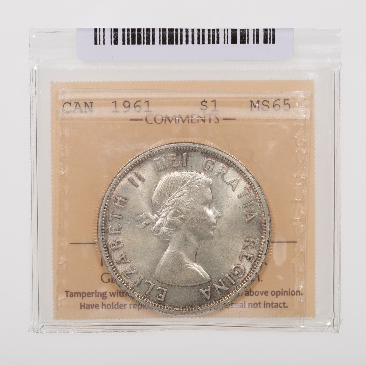 $1 1961 ICCS MS-65