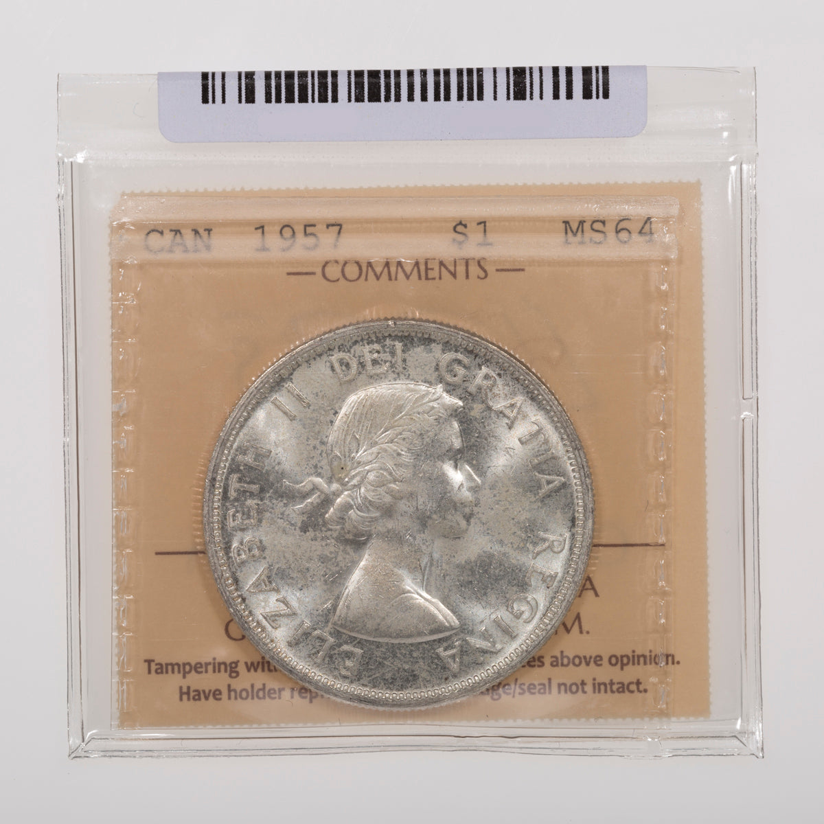 $1 1957 ICCS MS-64