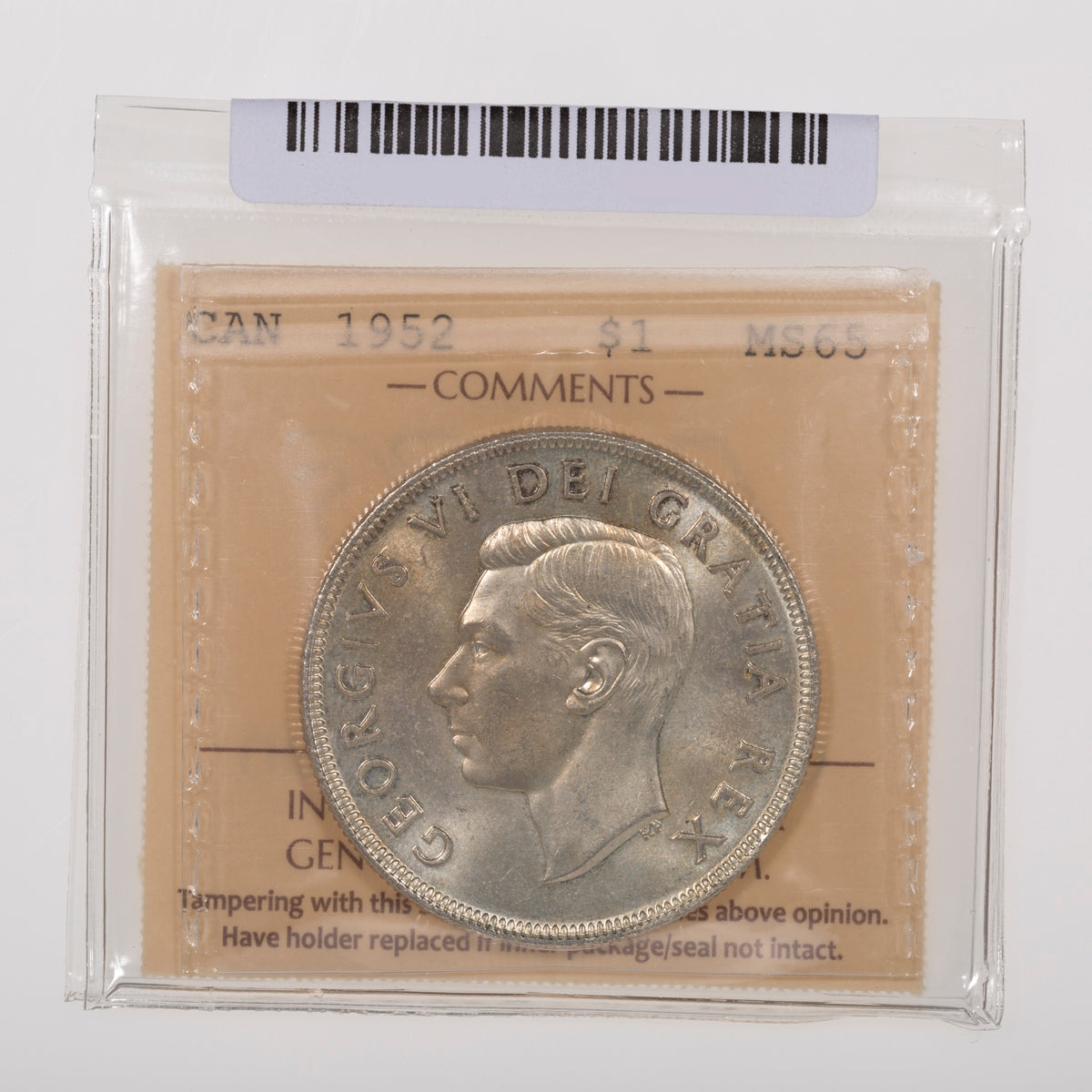 $1 1952 NWL ICCS MS-65