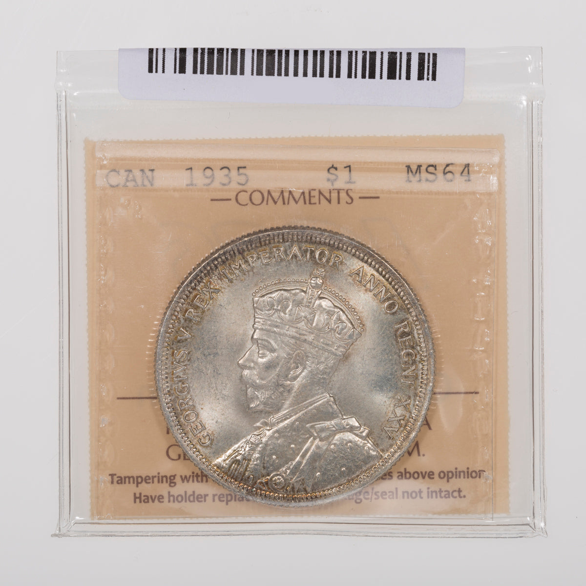 $1 1935 DBL XXV  ICCS MS-64