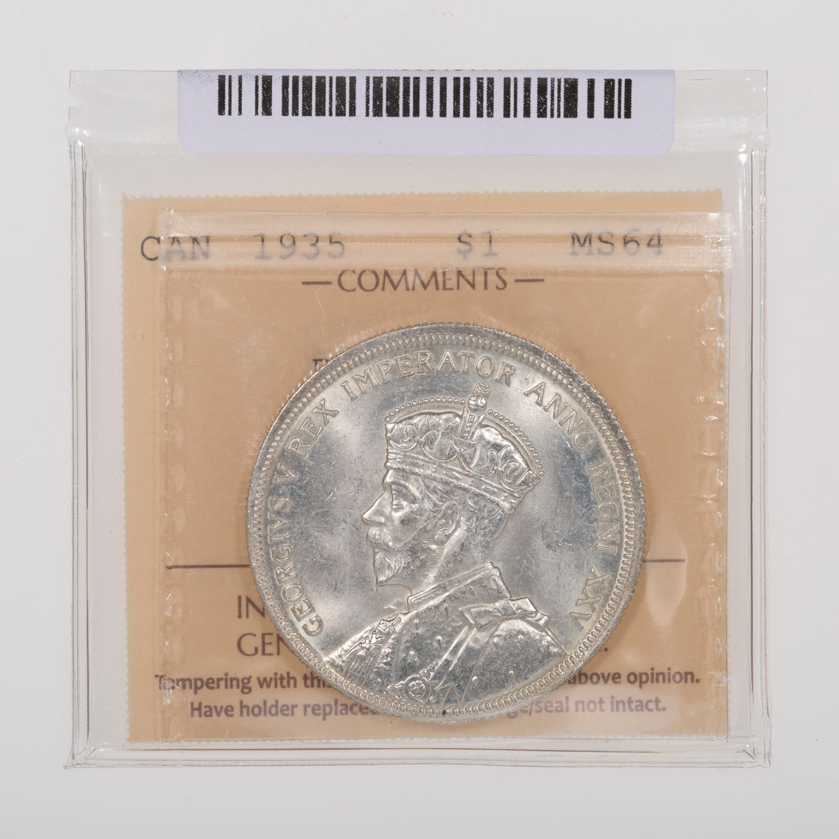 $1 1935 DBL XXV  ICCS MS-64