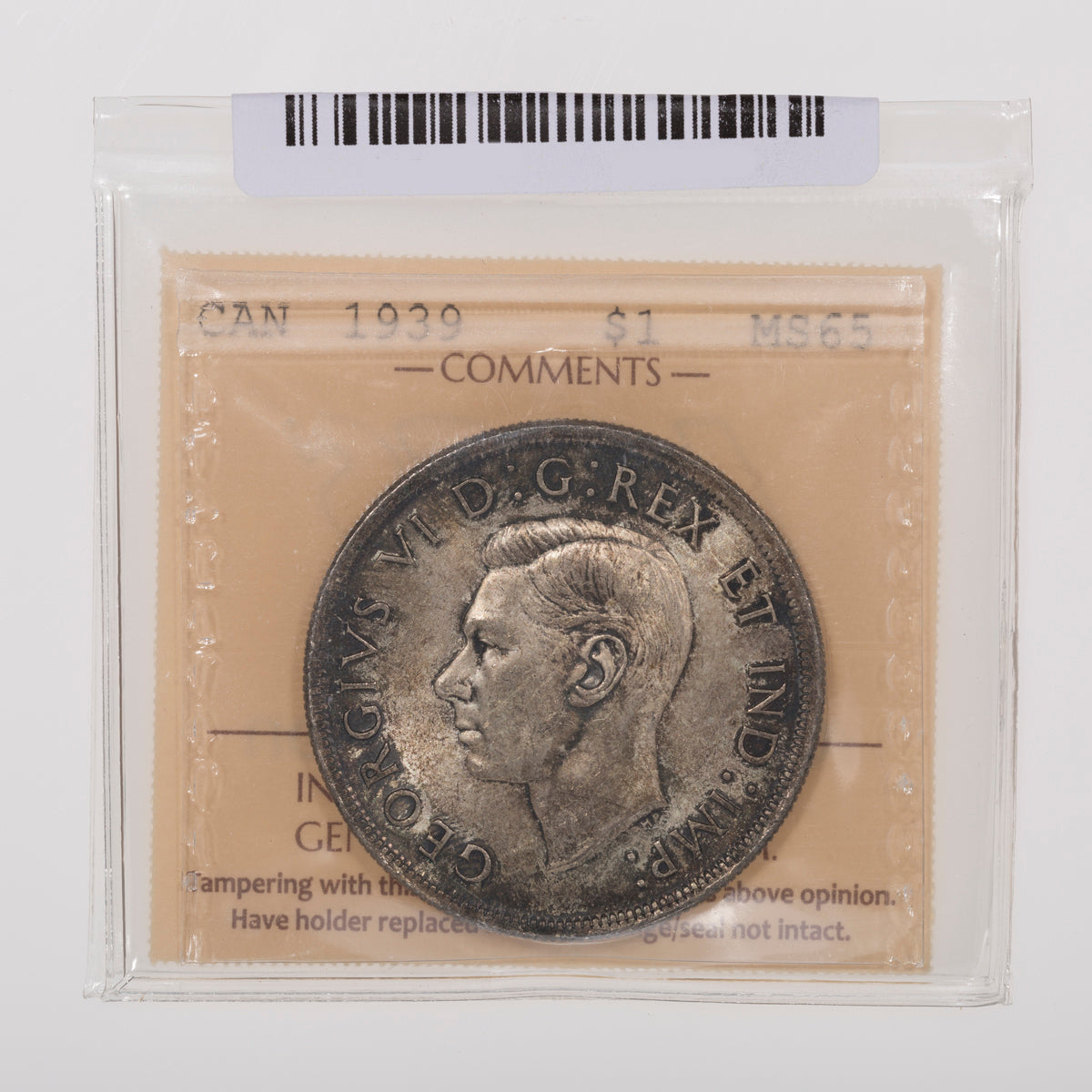 $1 1939 ICCS MS-65