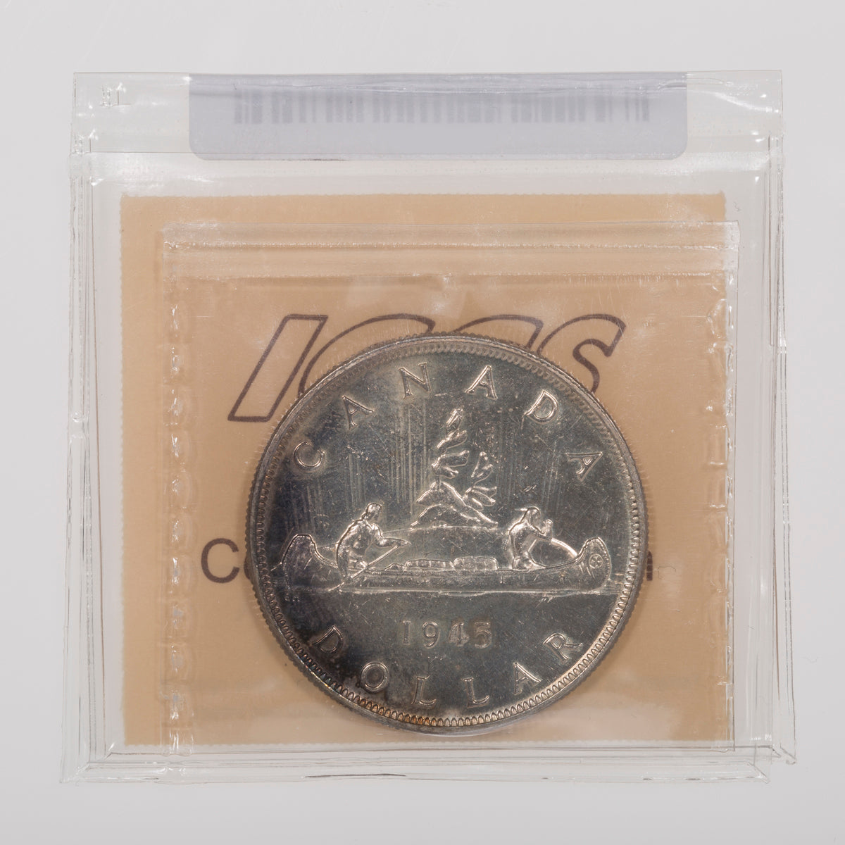 $1 1945 DBL 5 ICCS MS-62