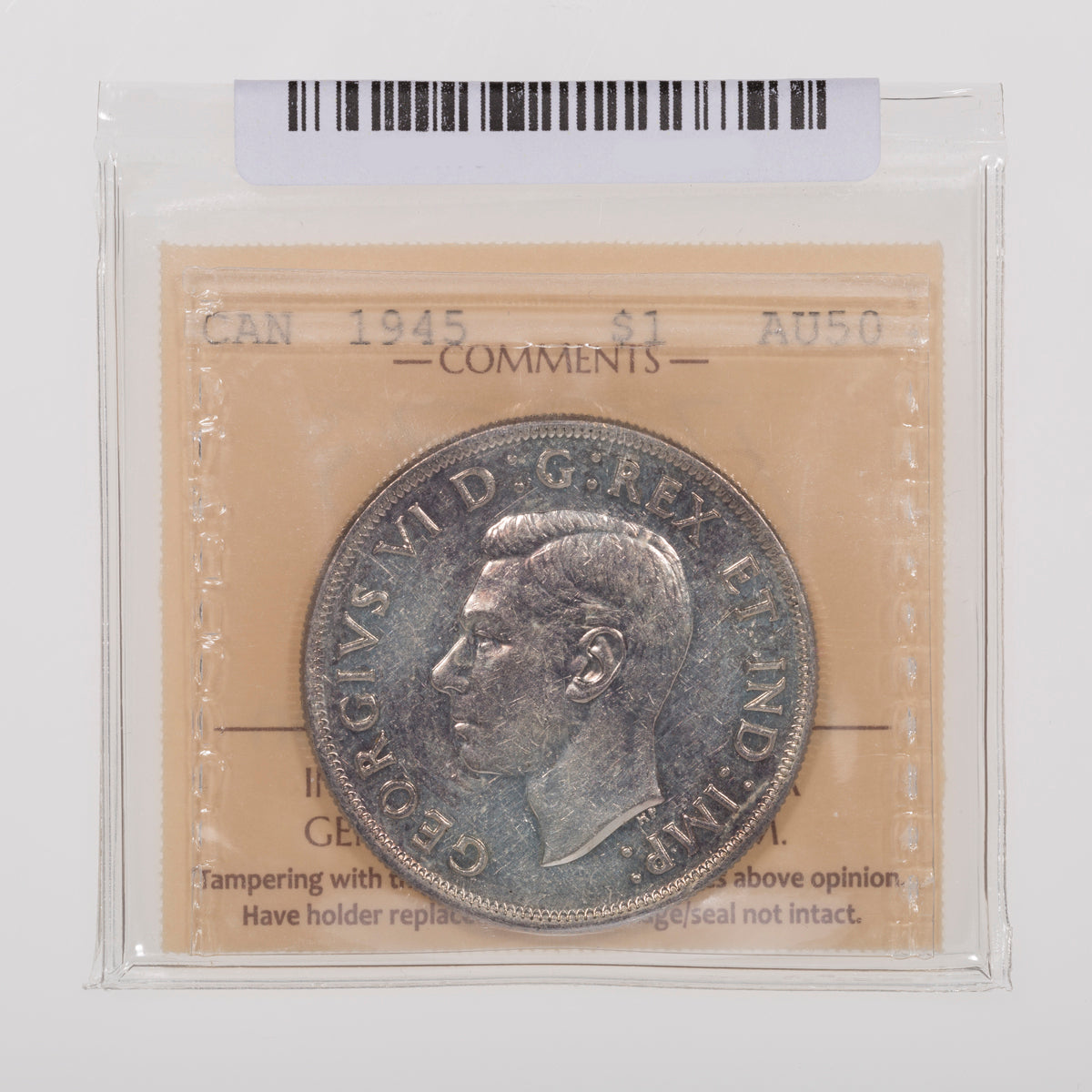 $1 1945 5/5 ICCS AU-50