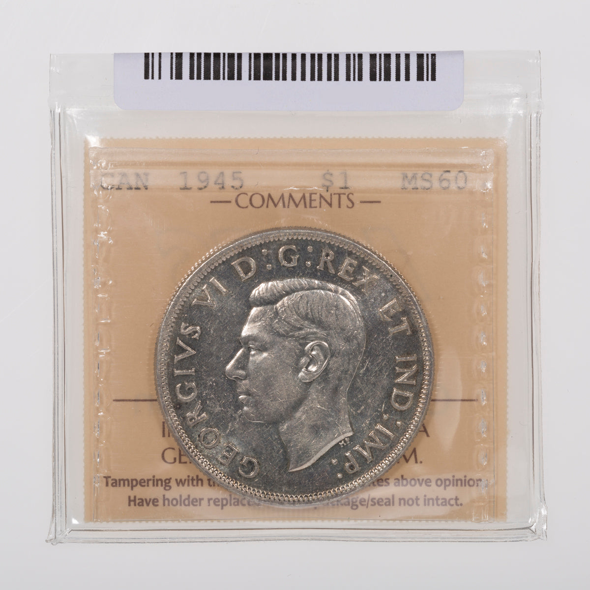 $1 1945 5/5 ICCS MS-60