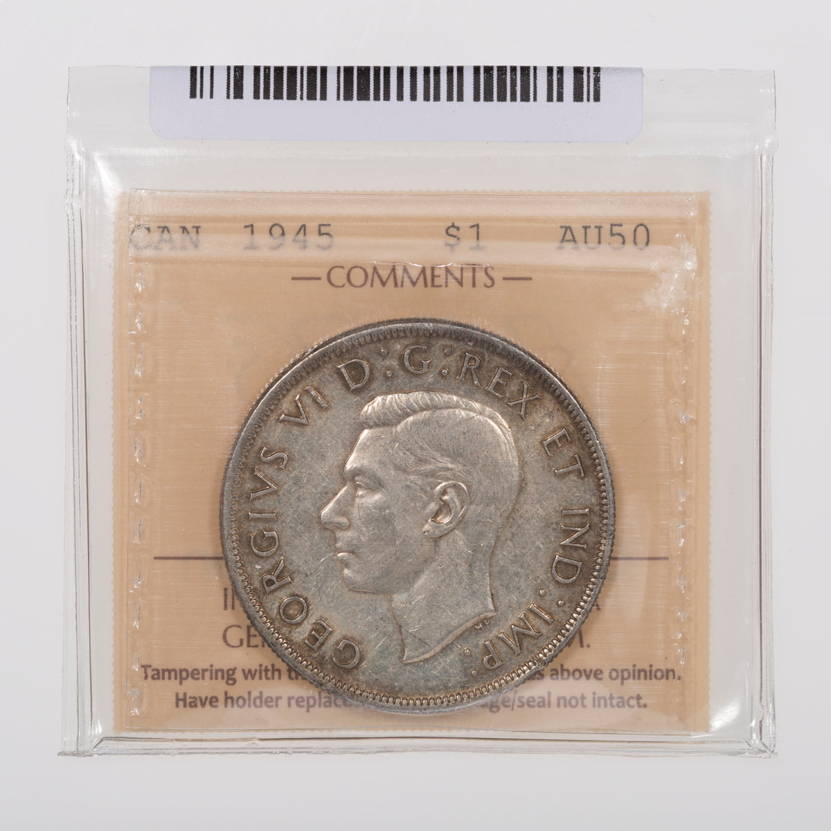 $1 1945 ICCS AU-50