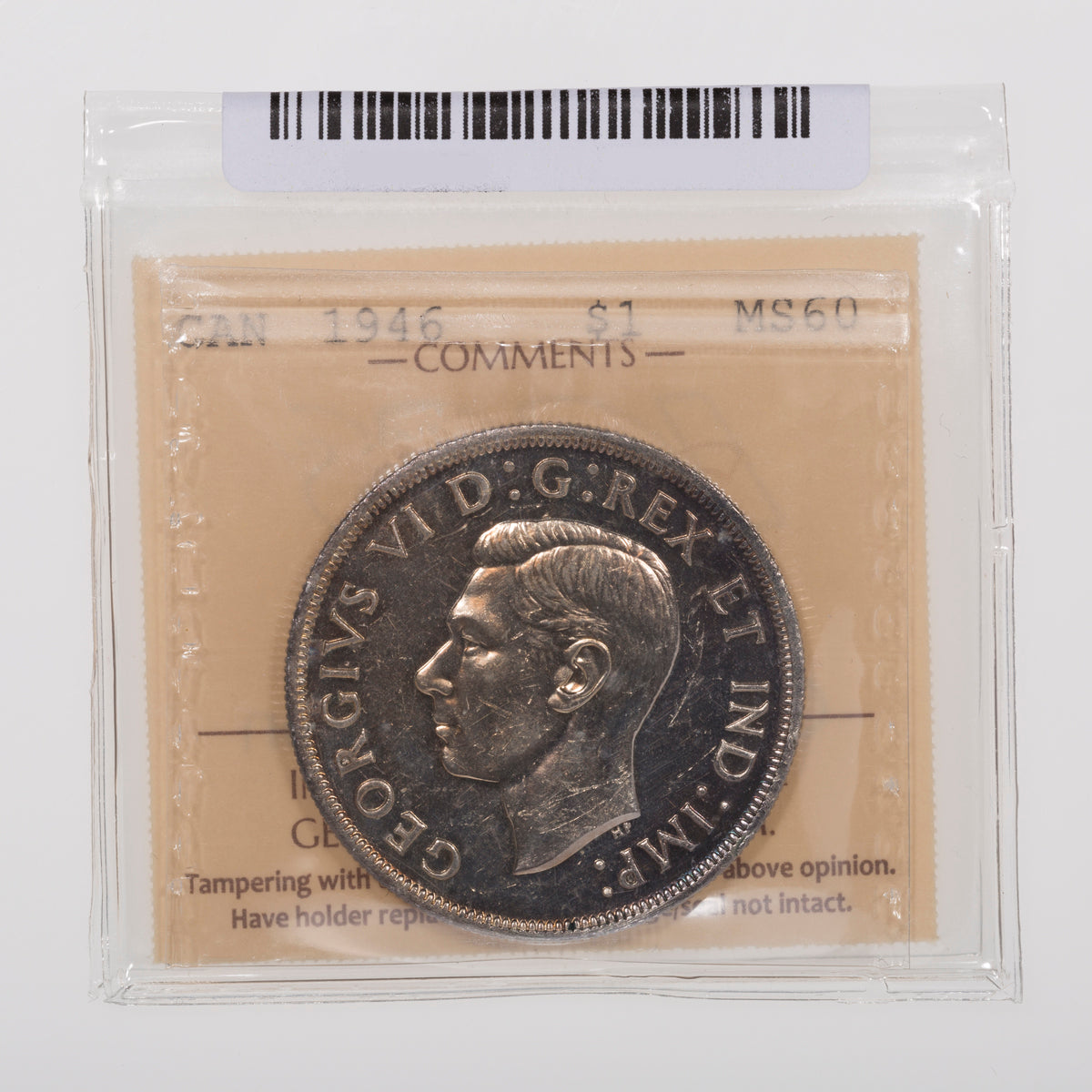 $1 1946 ICCS MS-60