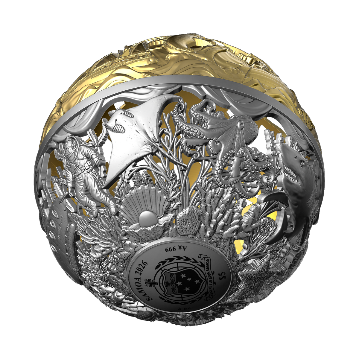 2026 $5 Sea & Surface - Pure Silver Coin