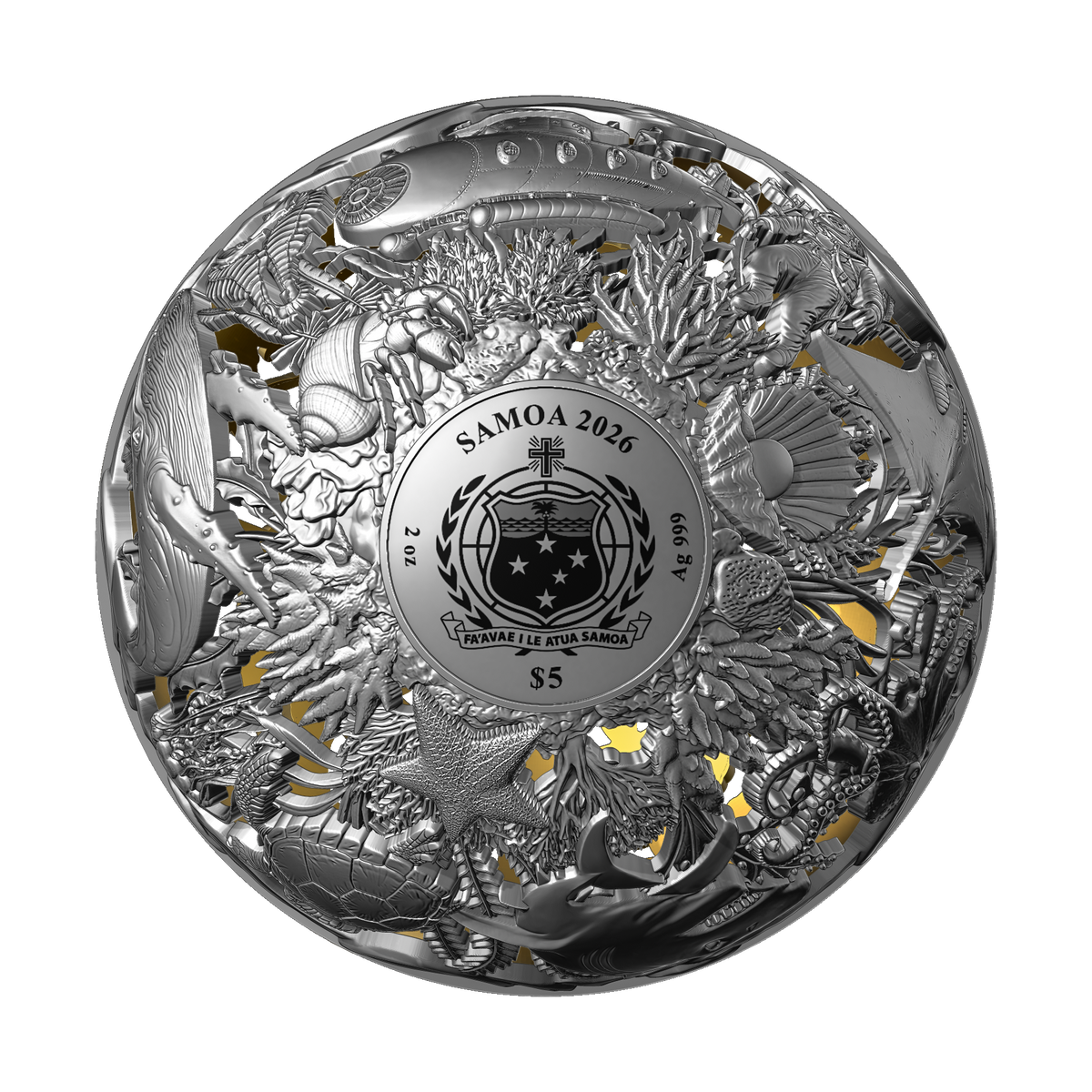 2026 $5 Sea & Surface - Pure Silver Coin