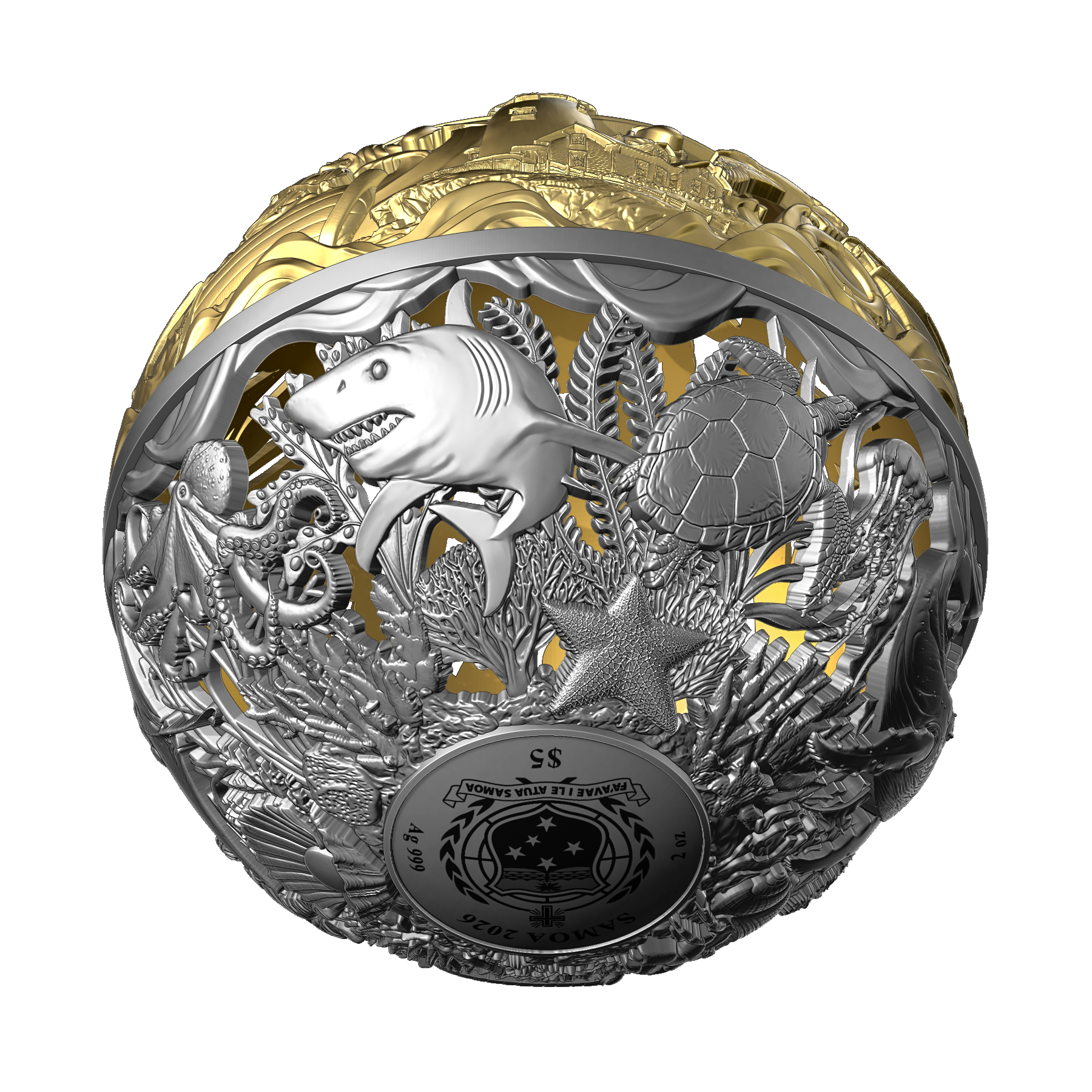 2026 $5 Sea & Surface - Pure Silver Coin