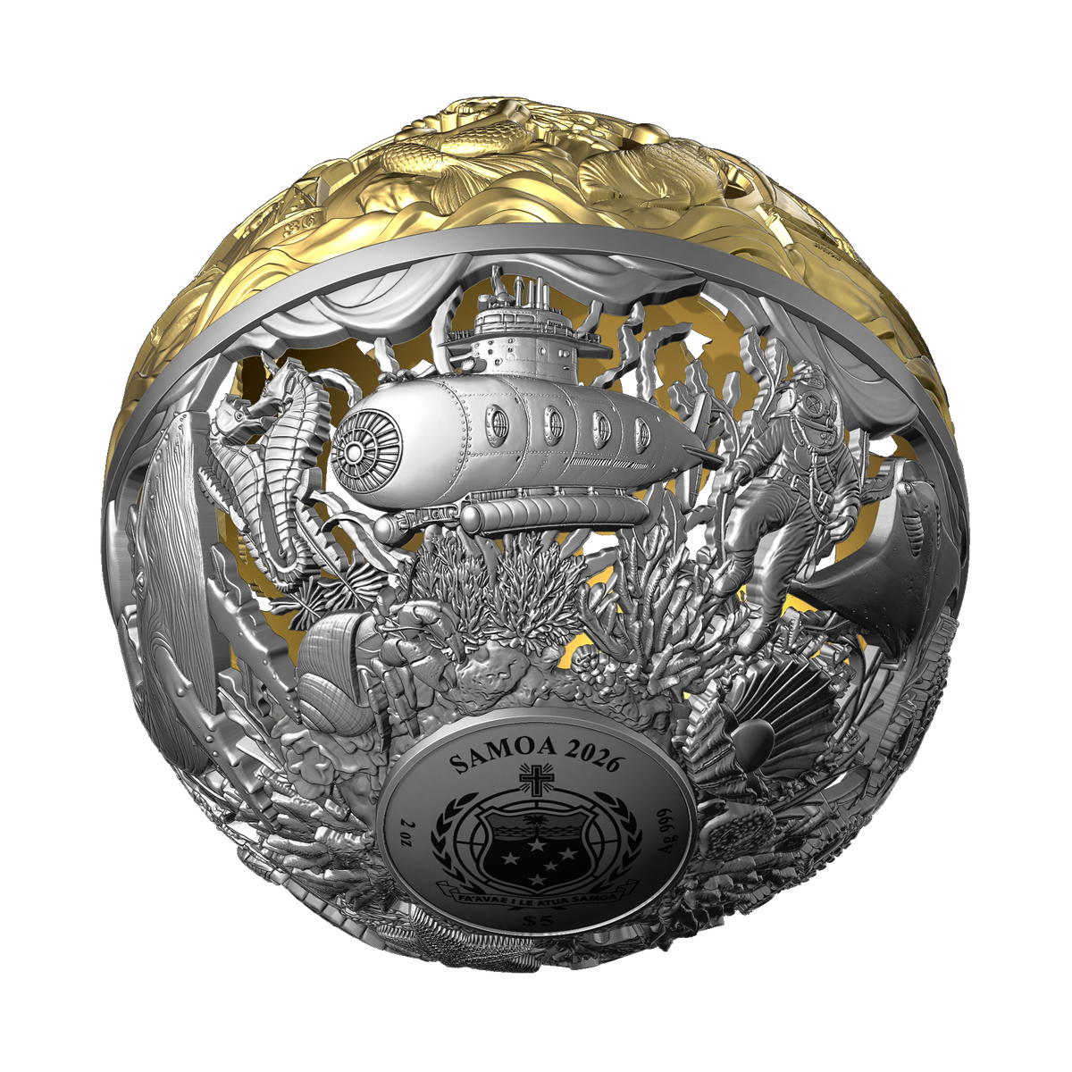 2026 $5 Sea & Surface - Pure Silver Coin