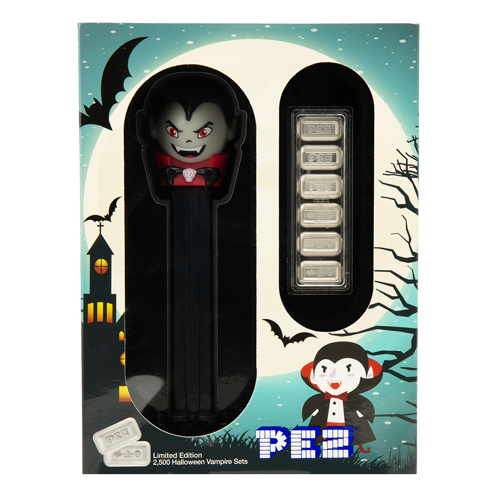 2026 PEZ® Halloween Vampire Pure Silver Gift Set