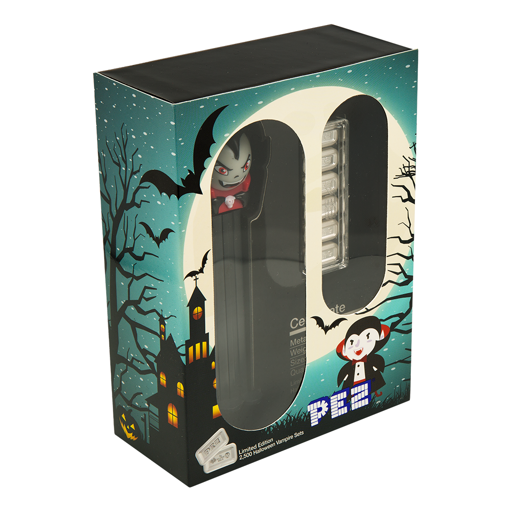 2026 PEZ® Halloween Vampire Pure Silver Gift Set