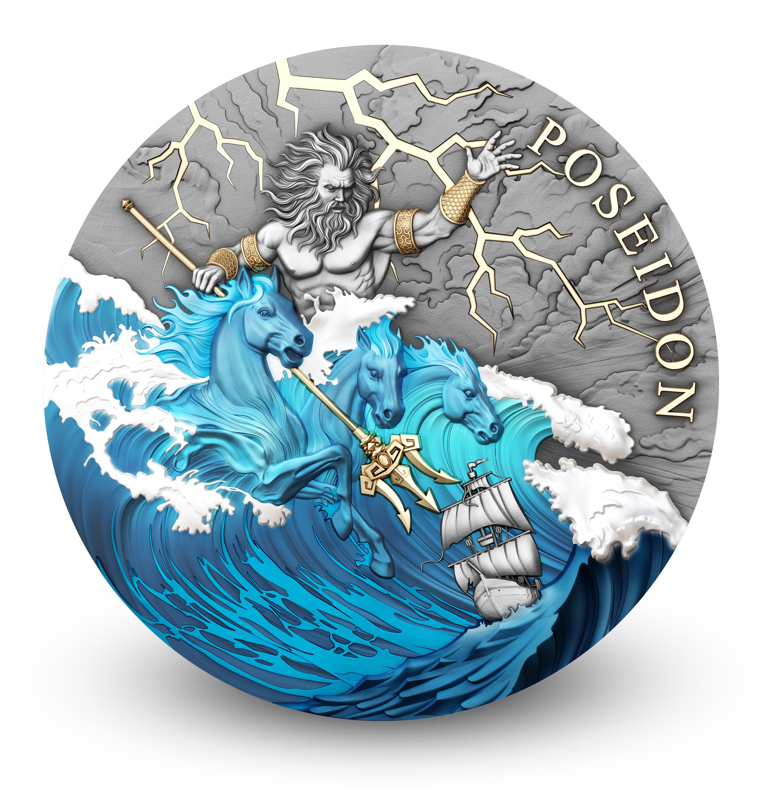 2026 $5 Poseidon - Pure Silver Coin