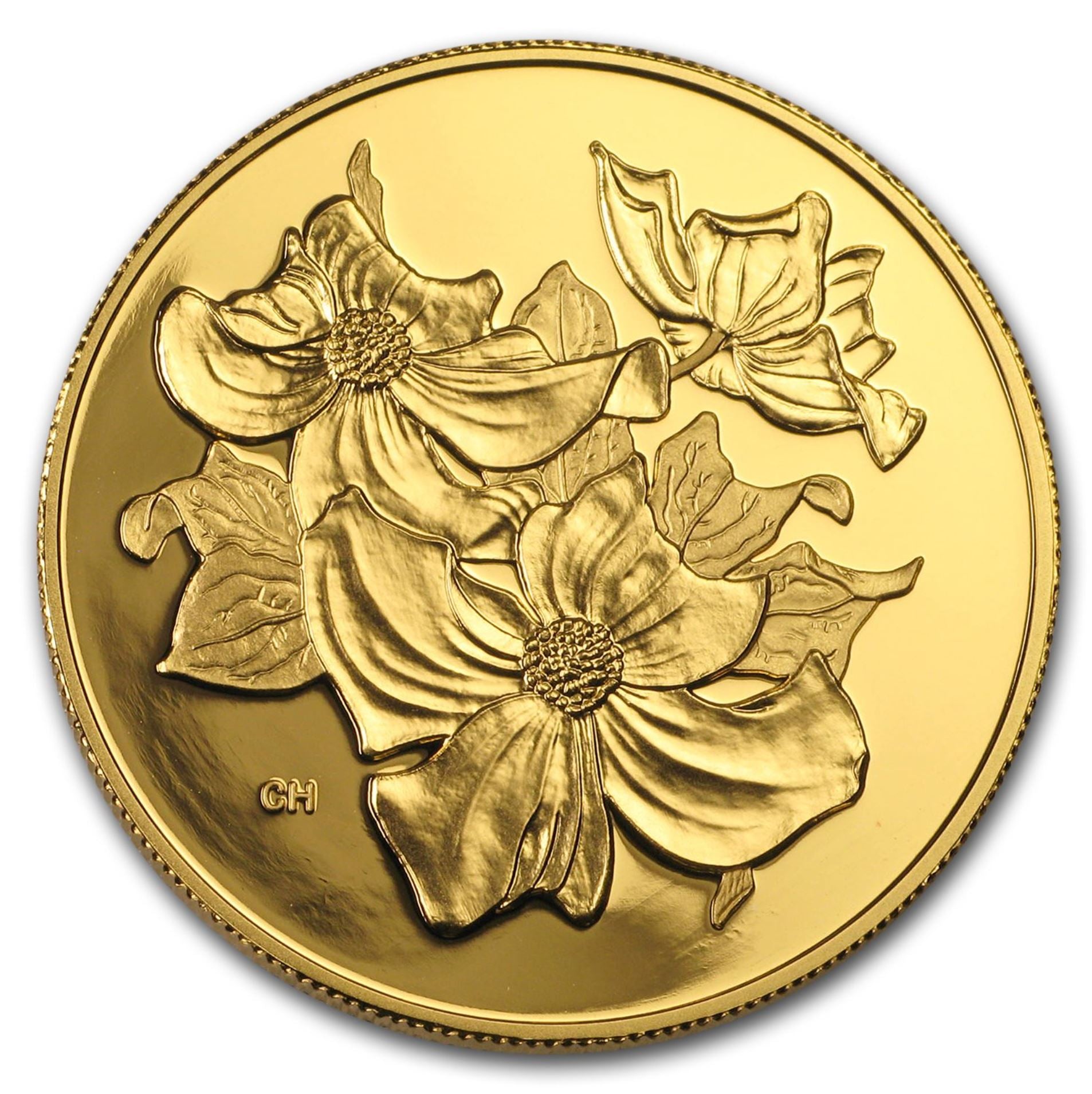 2000 $350 Provincial Floral Emblems: Pacific Dogwood (British Columbia) - Pure Gold Coin