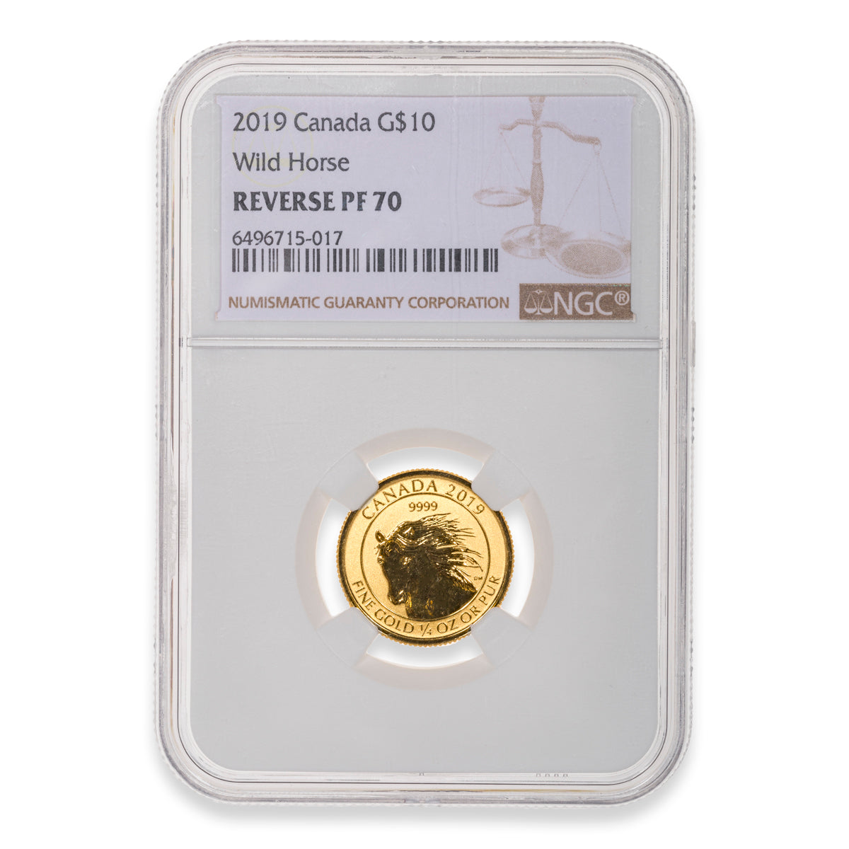 2019 $10 Animal Portraits: Wild Horse - Pure Gold Coin