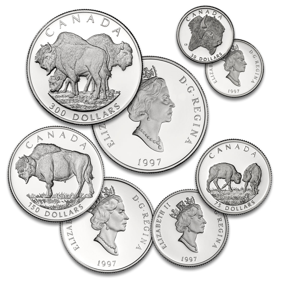 1997 Wood Bison Proof Platinum Set