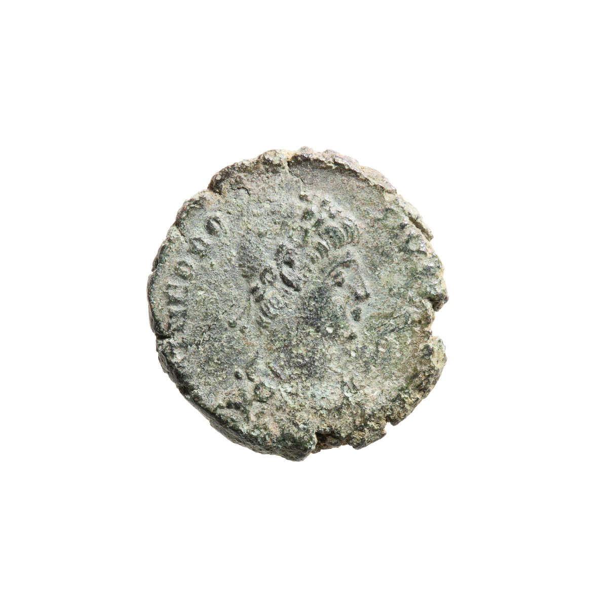 Roman Empire AE4 Theodosius II 450 AD VF-20