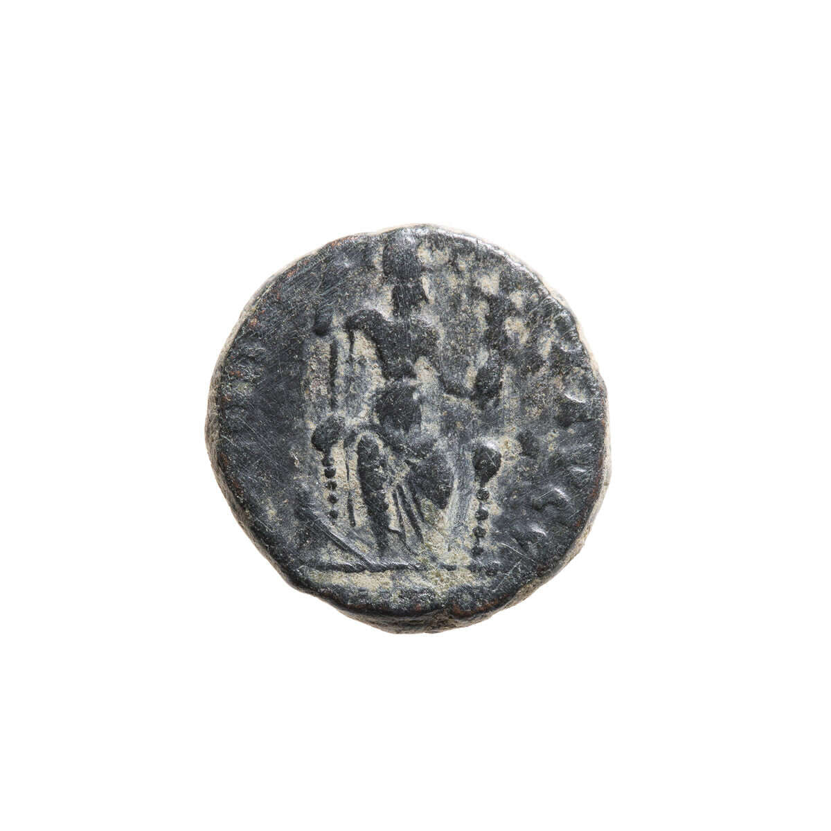 Roman Empire AE3 Theodosius II 450 AD F-15