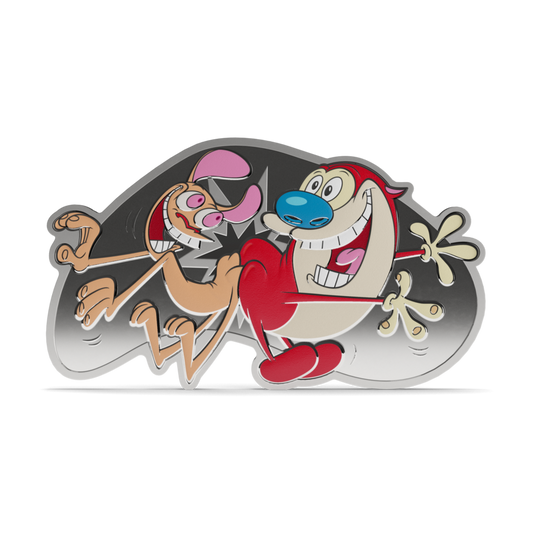 2025 $2 Nicktoons Ren & Stimpy: Butt Bump - Pure Silver Coin