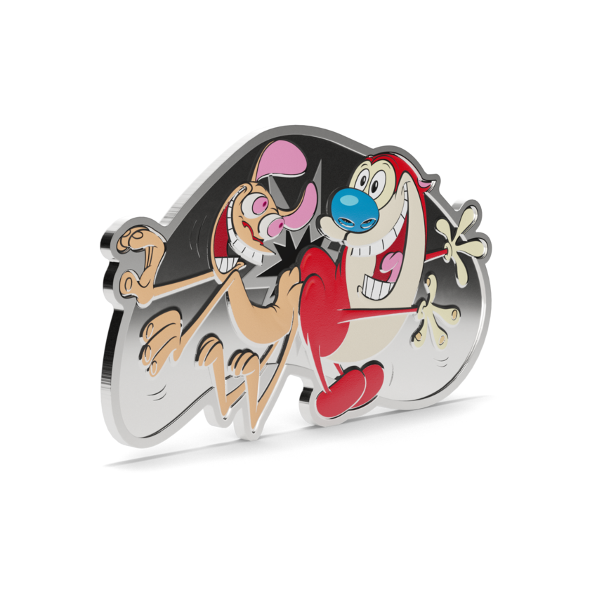 2025 $2 Nicktoons Ren & Stimpy: Butt Bump - Pure Silver Coin